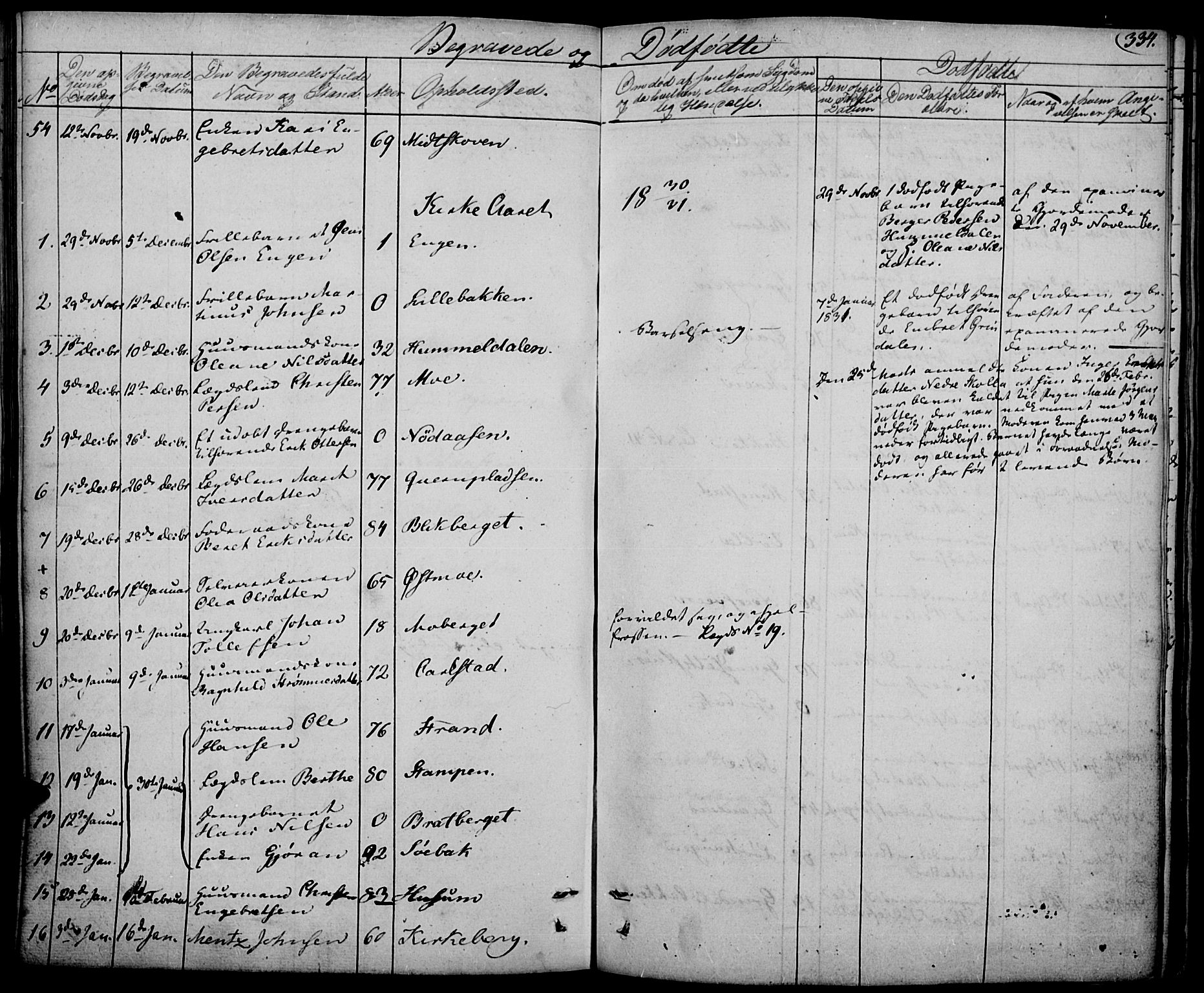 Elverum prestekontor, SAH/PREST-044/H/Ha/Haa/L0008: Parish register (official) no. 8, 1830-1842, p. 334