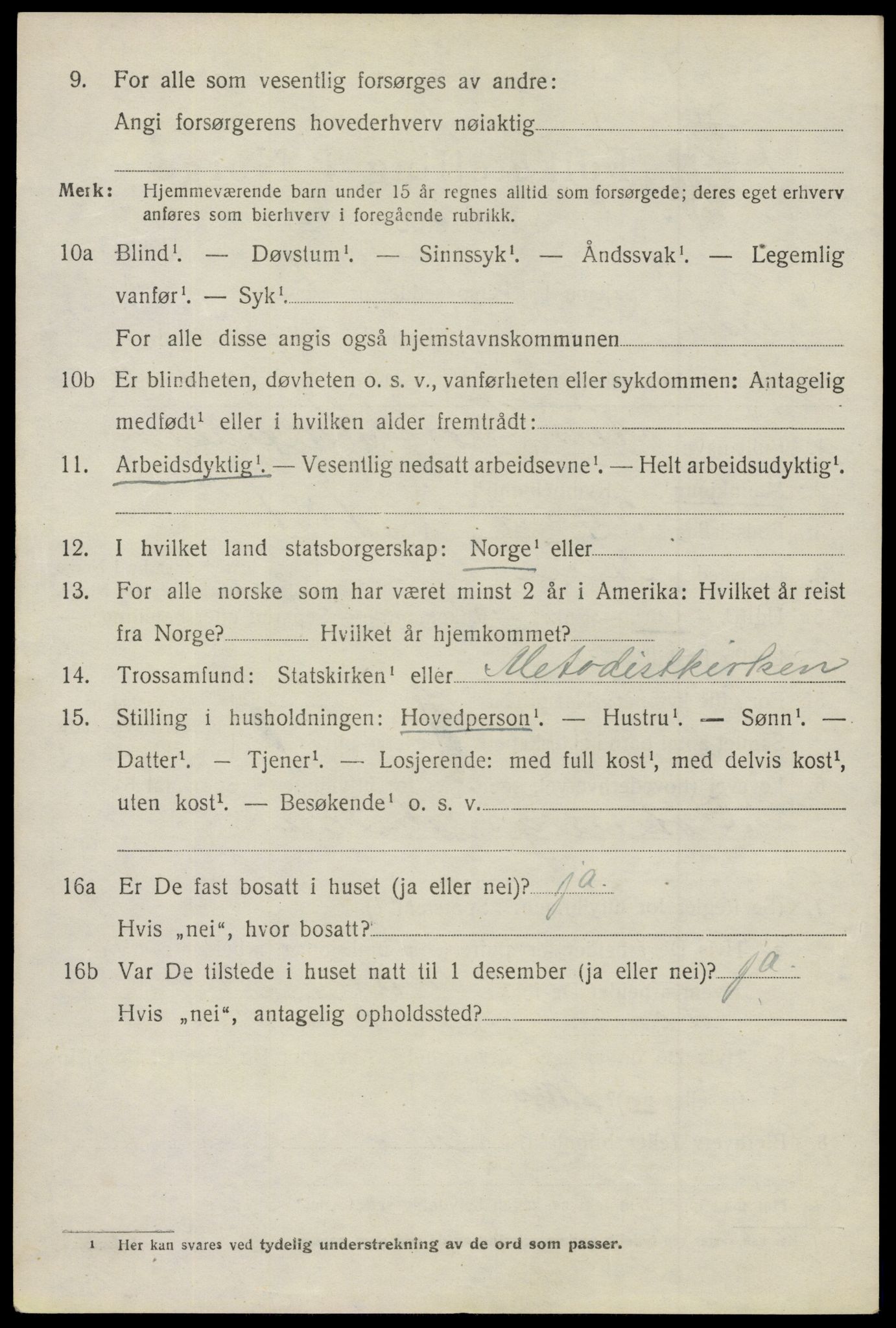 SAO, 1920 census for Tune, 1920, p. 2863