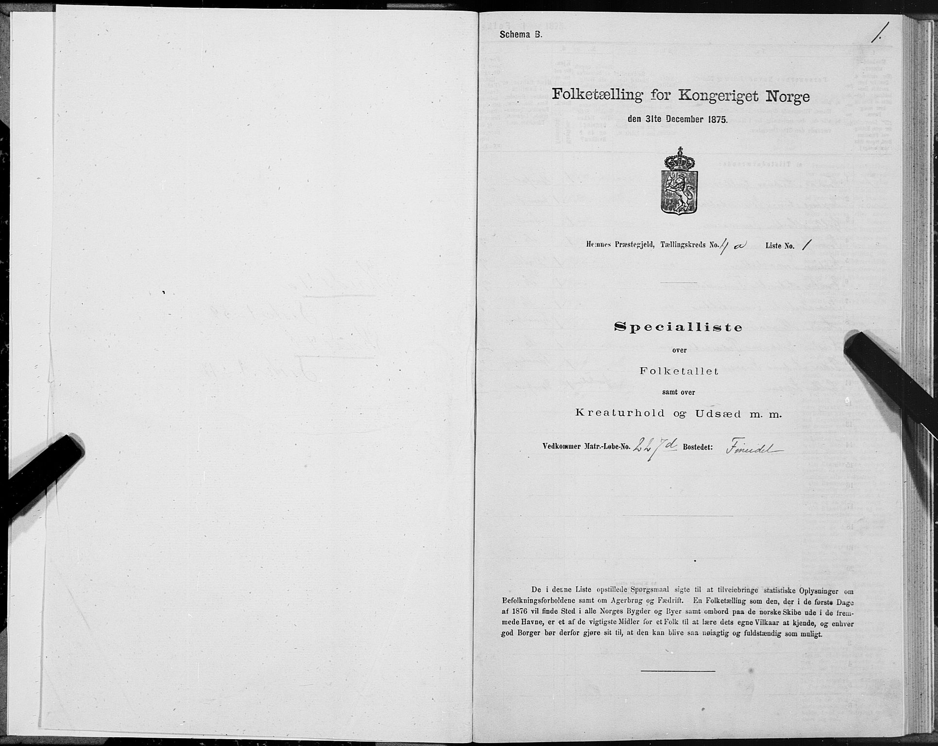 SAT, 1875 census for 1832P Hemnes, 1875, p. 3001