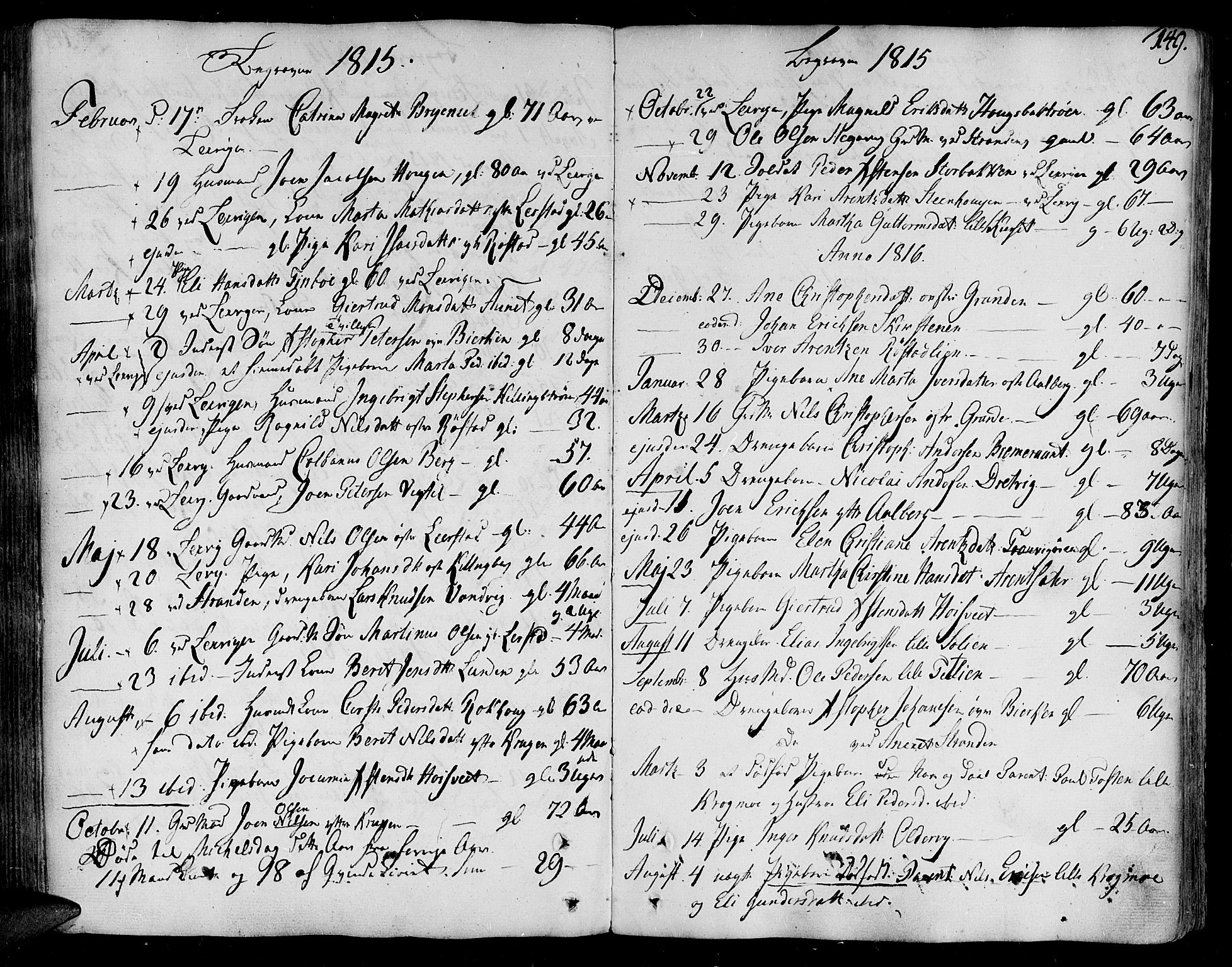 Ministerialprotokoller, klokkerbøker og fødselsregistre - Nord-Trøndelag, SAT/A-1458/701/L0004: Parish register (official) no. 701A04, 1783-1816, p. 149