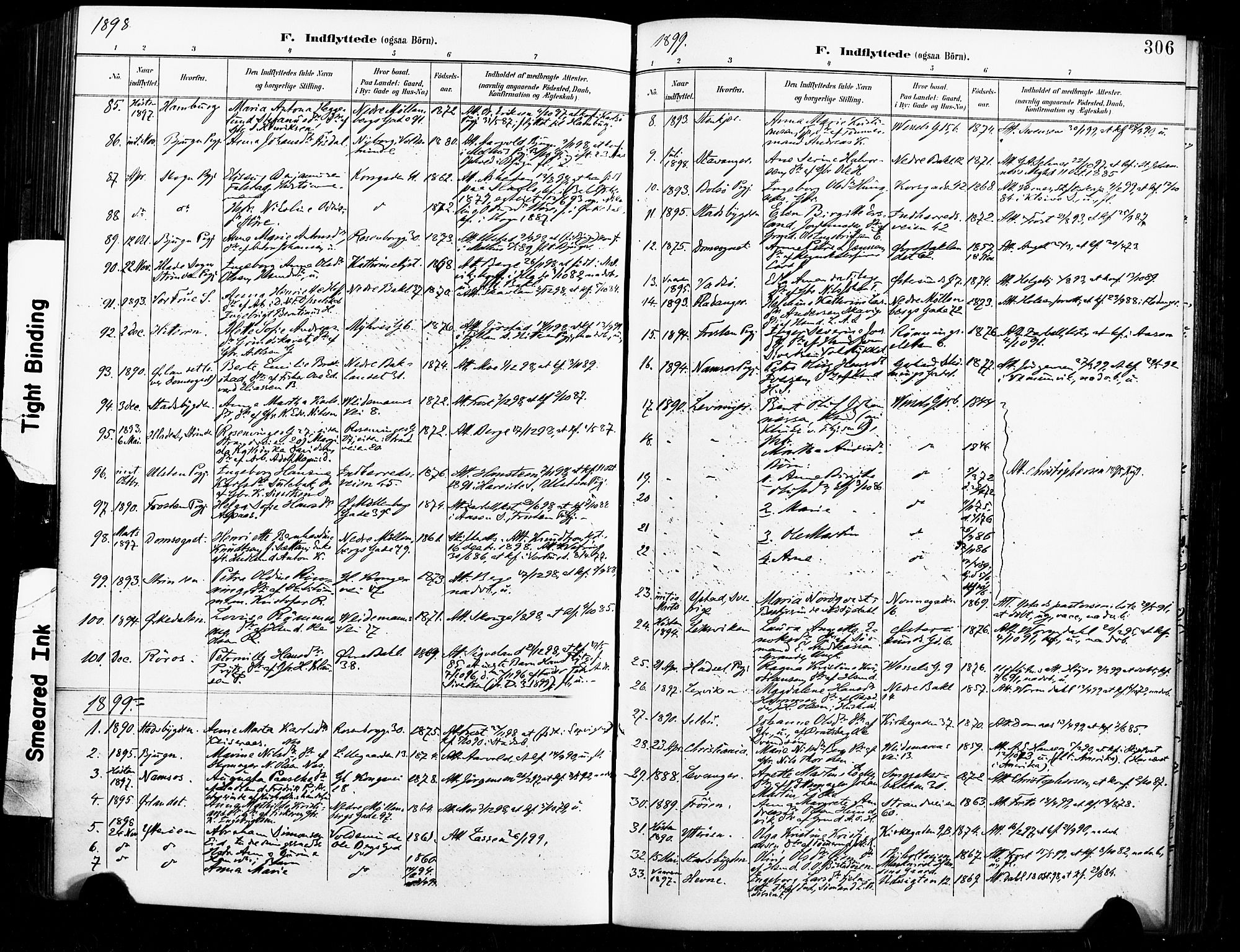 Ministerialprotokoller, klokkerbøker og fødselsregistre - Sør-Trøndelag, SAT/A-1456/604/L0198: Parish register (official) no. 604A19, 1893-1900, p. 306