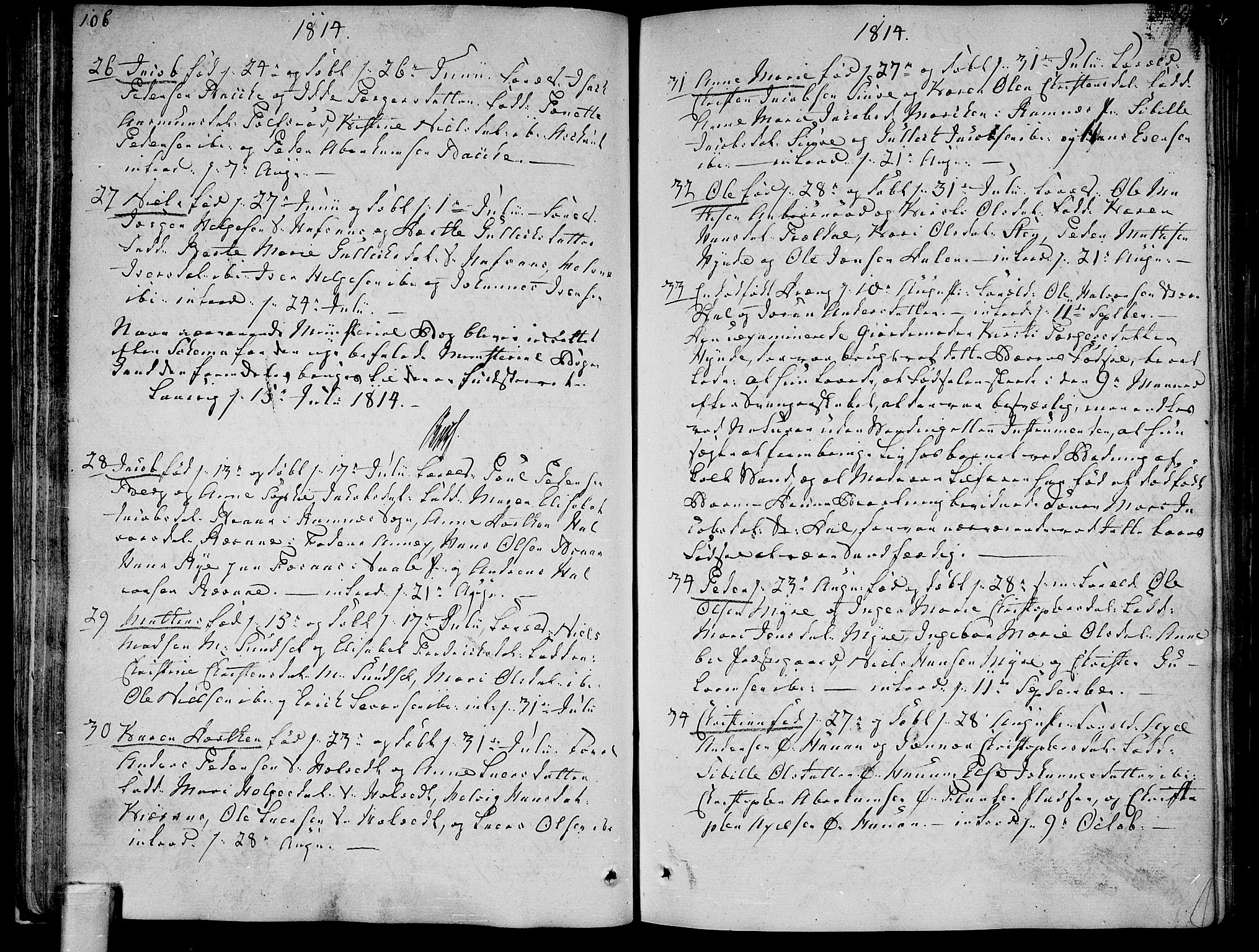 Andebu kirkebøker, AV/SAKO-A-336/F/Fa/L0003: Parish register (official) no. 3 /1, 1803-1828, p. 106-107