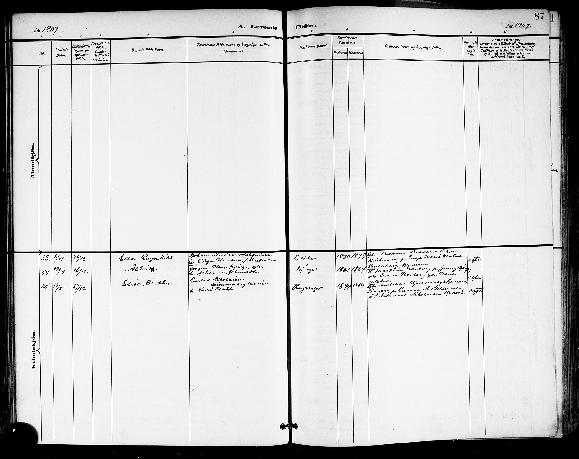 Sande Kirkebøker, SAKO/A-53/G/Ga/L0004: Parish register (copy) no. 4, 1895-1918, p. 87