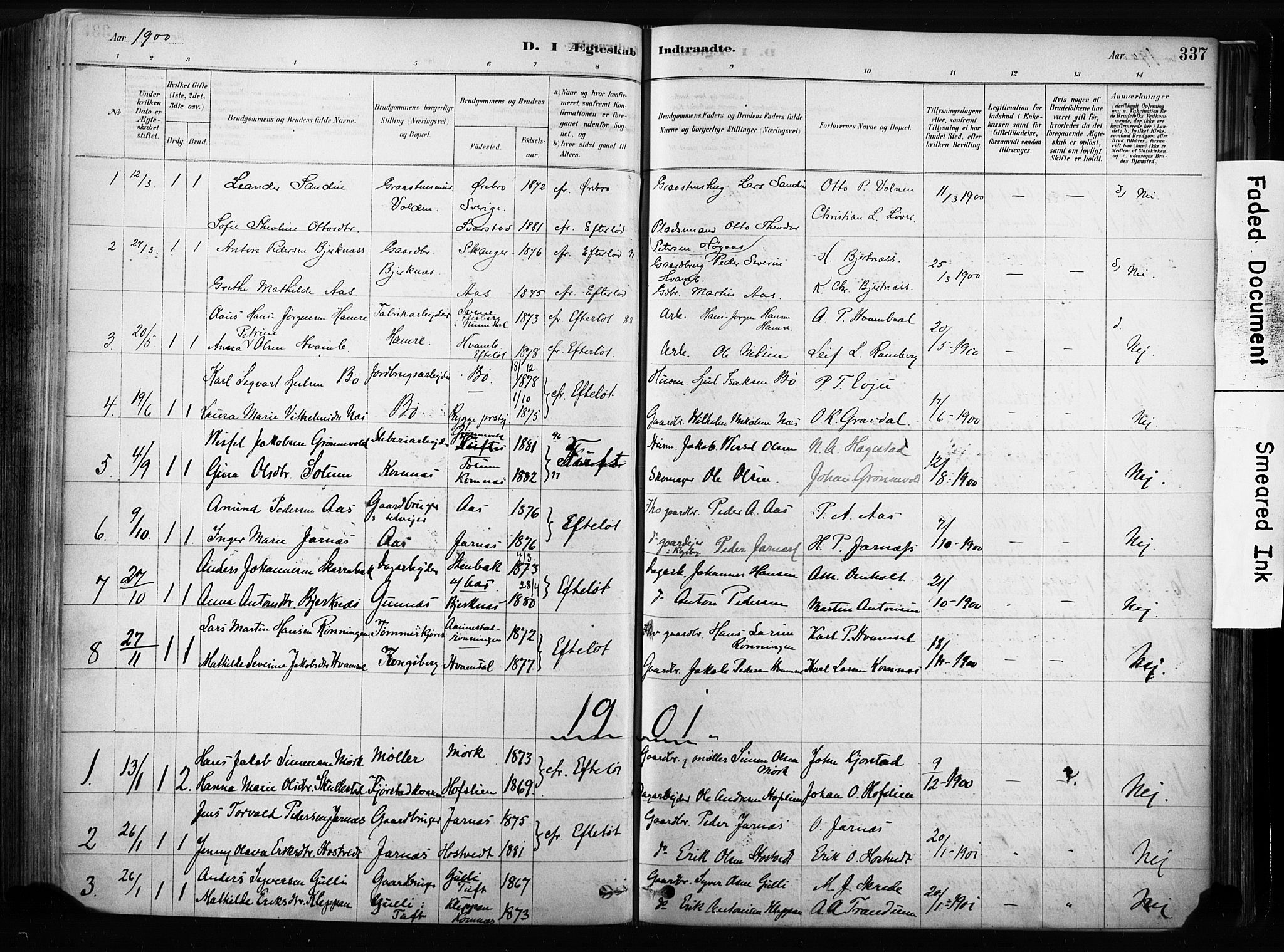 Sandsvær kirkebøker, AV/SAKO-A-244/F/Fb/L0001: Parish register (official) no. II 1, 1878-1906, p. 337