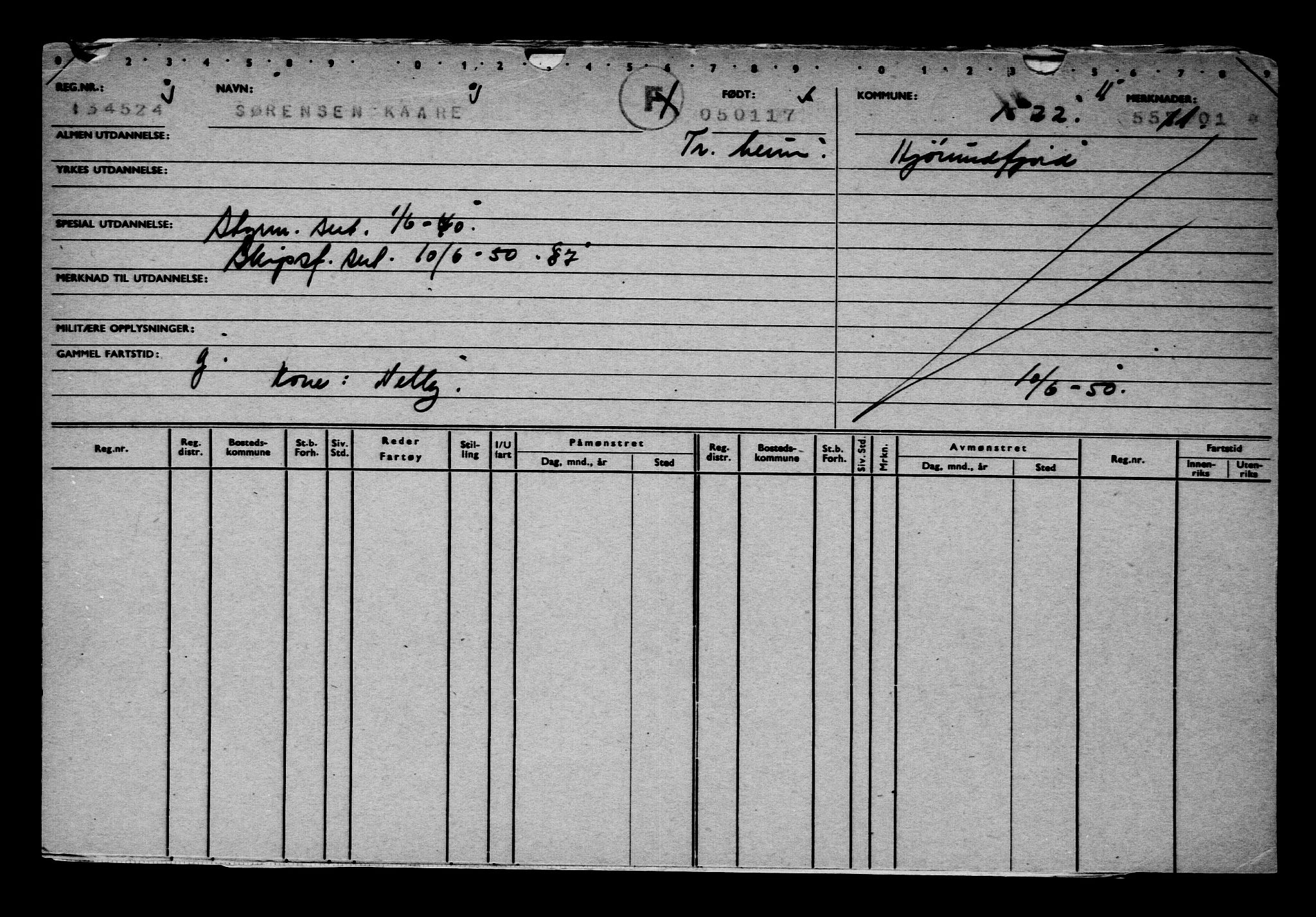 Direktoratet for sjømenn, AV/RA-S-3545/G/Gb/L0145: Hovedkort, 1917, p. 90