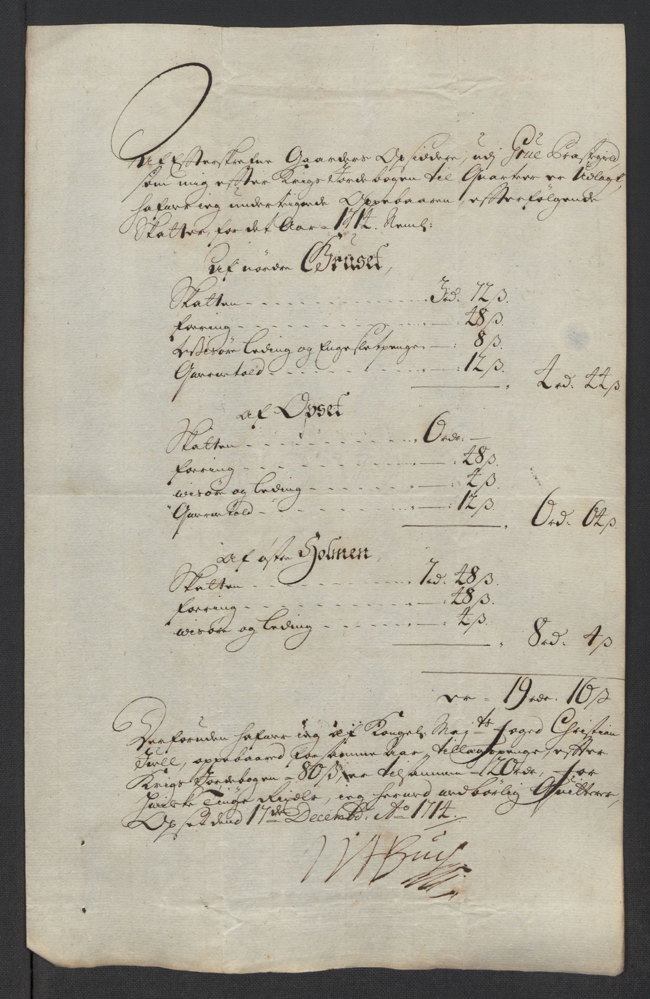 Rentekammeret inntil 1814, Reviderte regnskaper, Fogderegnskap, AV/RA-EA-4092/R13/L0852: Fogderegnskap Solør, Odal og Østerdal, 1714, p. 289