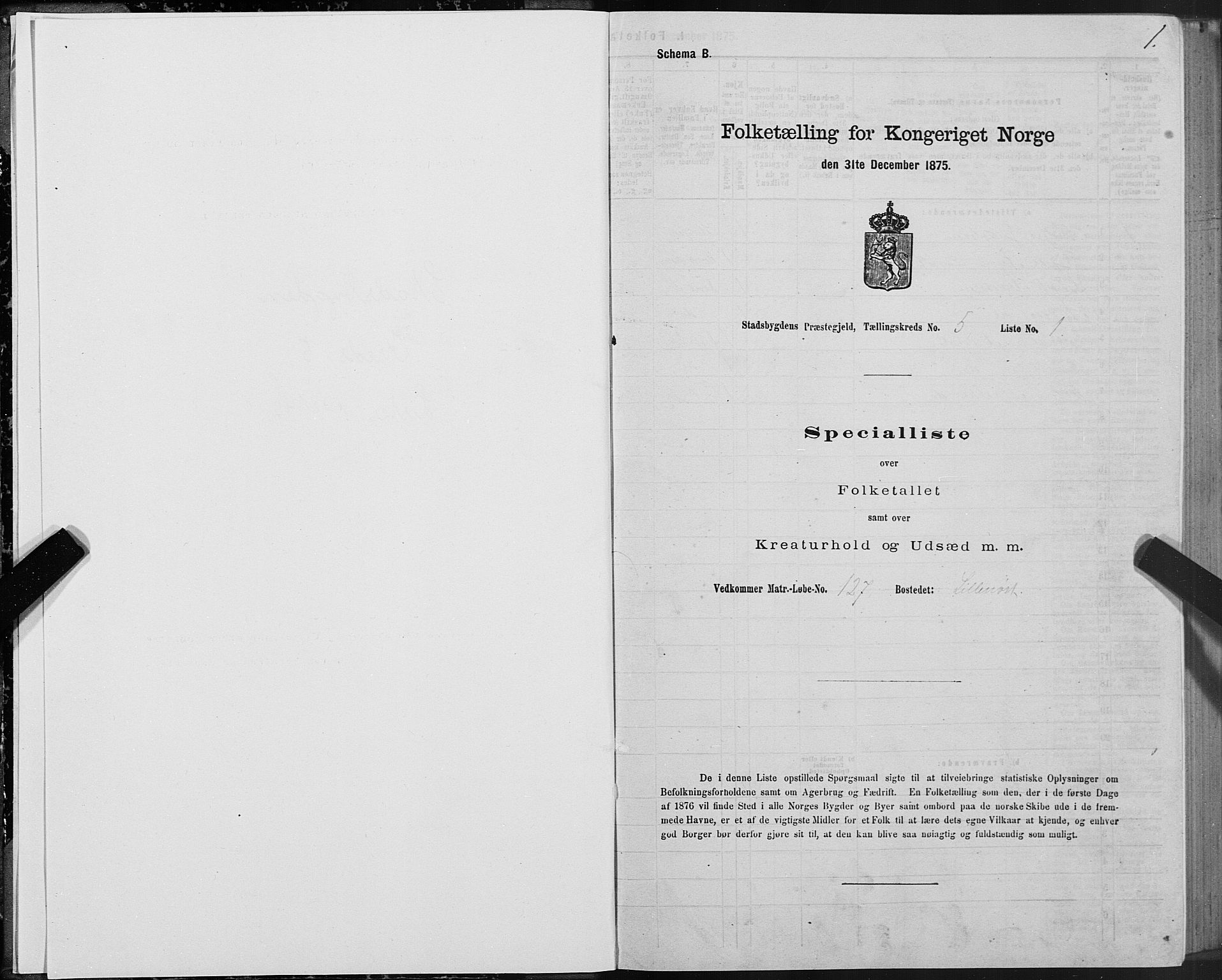 SAT, 1875 census for 1625P Stadsbygd, 1875, p. 3001