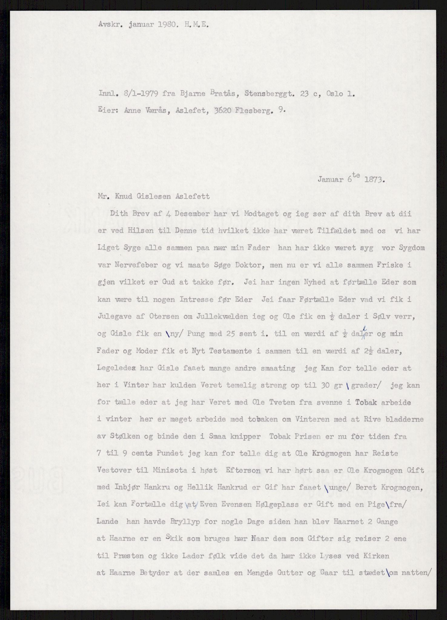 Samlinger til kildeutgivelse, Amerikabrevene, AV/RA-EA-4057/F/L0016: Innlån fra Buskerud: Andersen - Bratås, 1838-1914, p. 636