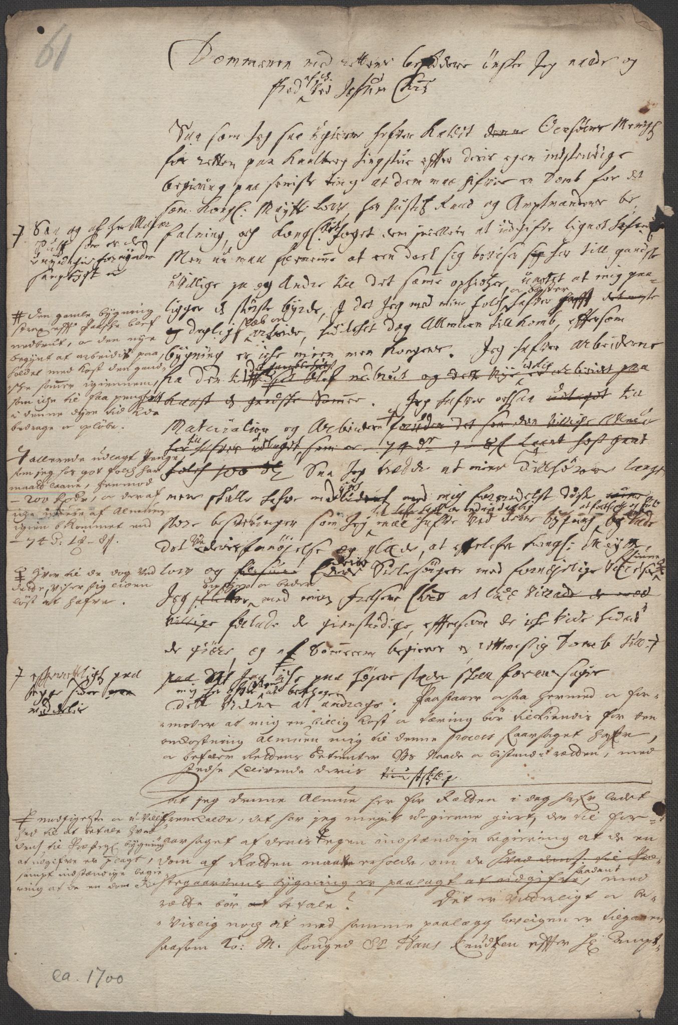 Riksarkivets diplomsamling, AV/RA-EA-5965/F15/L0003: Prestearkiv - Østfold, 1594-1700, p. 235