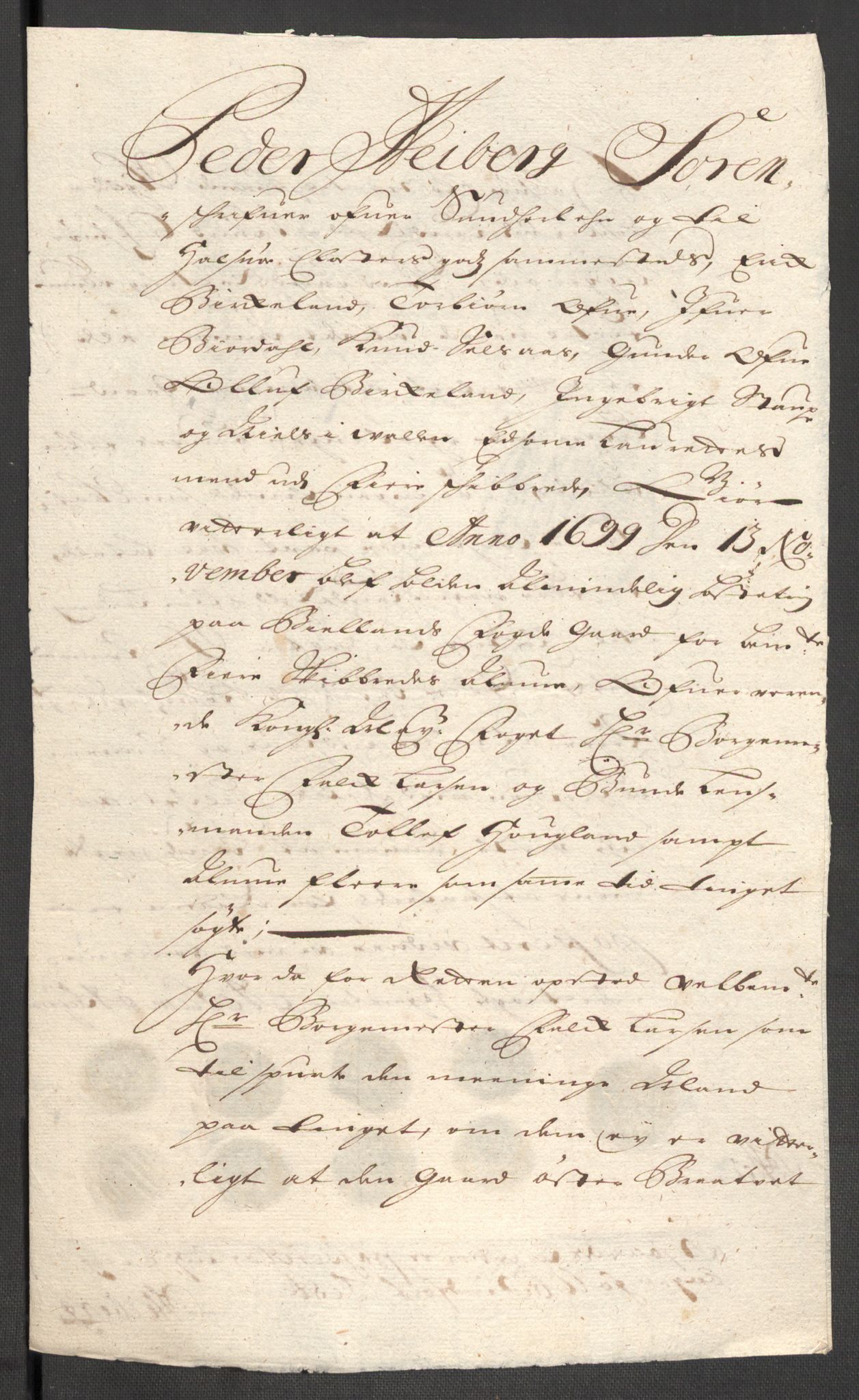 Rentekammeret inntil 1814, Reviderte regnskaper, Fogderegnskap, AV/RA-EA-4092/R48/L2978: Fogderegnskap Sunnhordland og Hardanger, 1699, p. 385