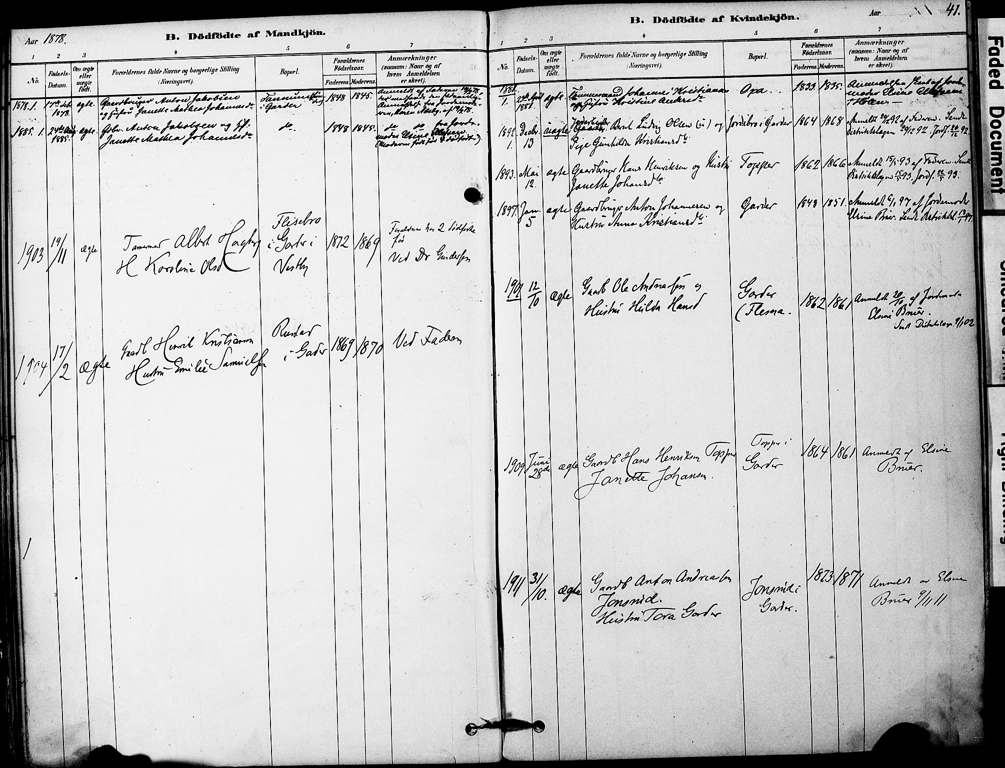 Vestby prestekontor Kirkebøker, SAO/A-10893/F/Fa/L0011: Parish register (official) no. I 11, 1878-1913, p. 41