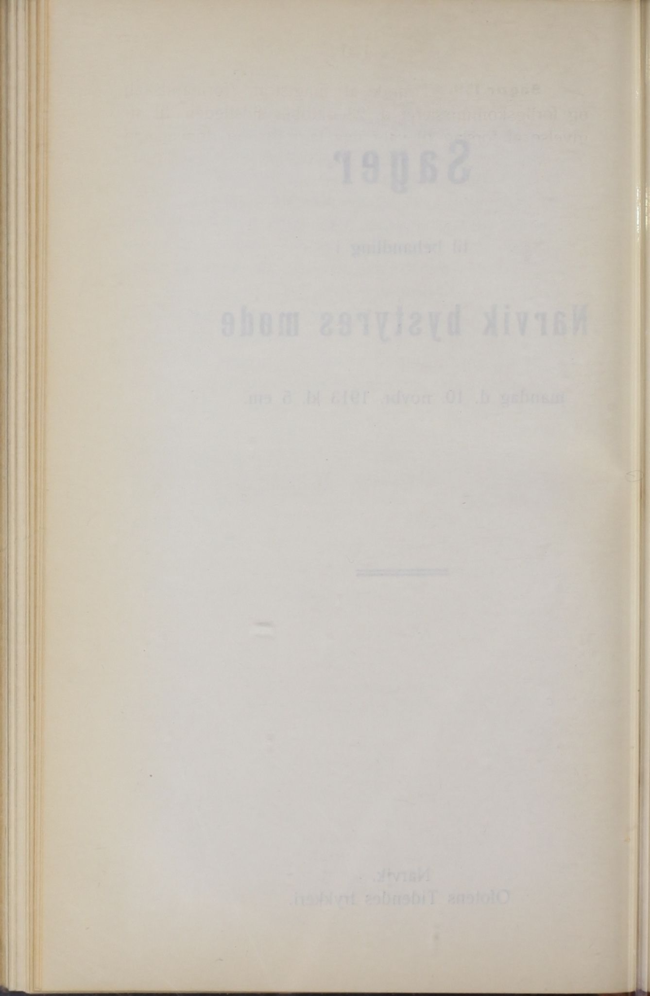 Narvik kommune. Formannskap , AIN/K-18050.150/A/Ab/L0003: Møtebok, 1913