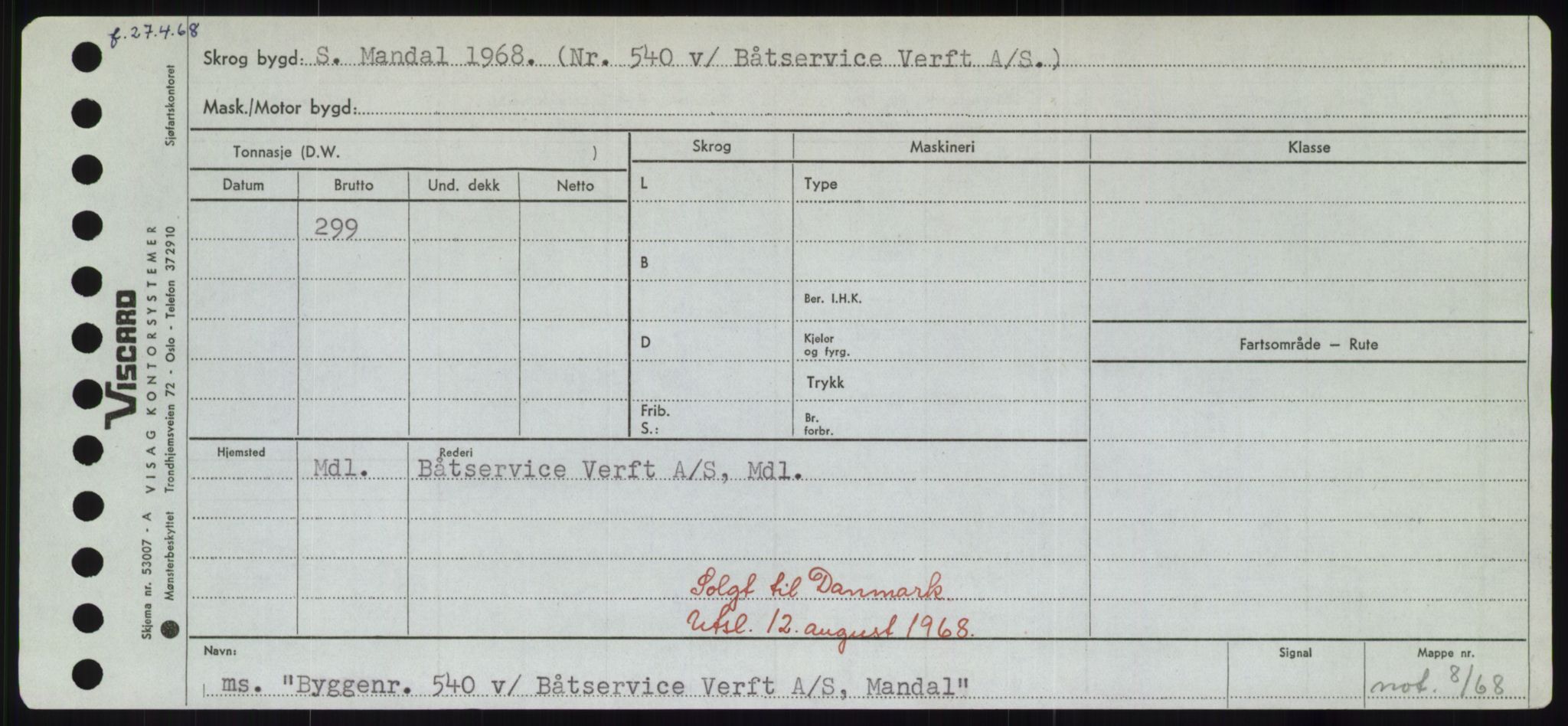 Sjøfartsdirektoratet med forløpere, Skipsmålingen, RA/S-1627/H/Hd/L0006: Fartøy, Byg-Båt, p. 129