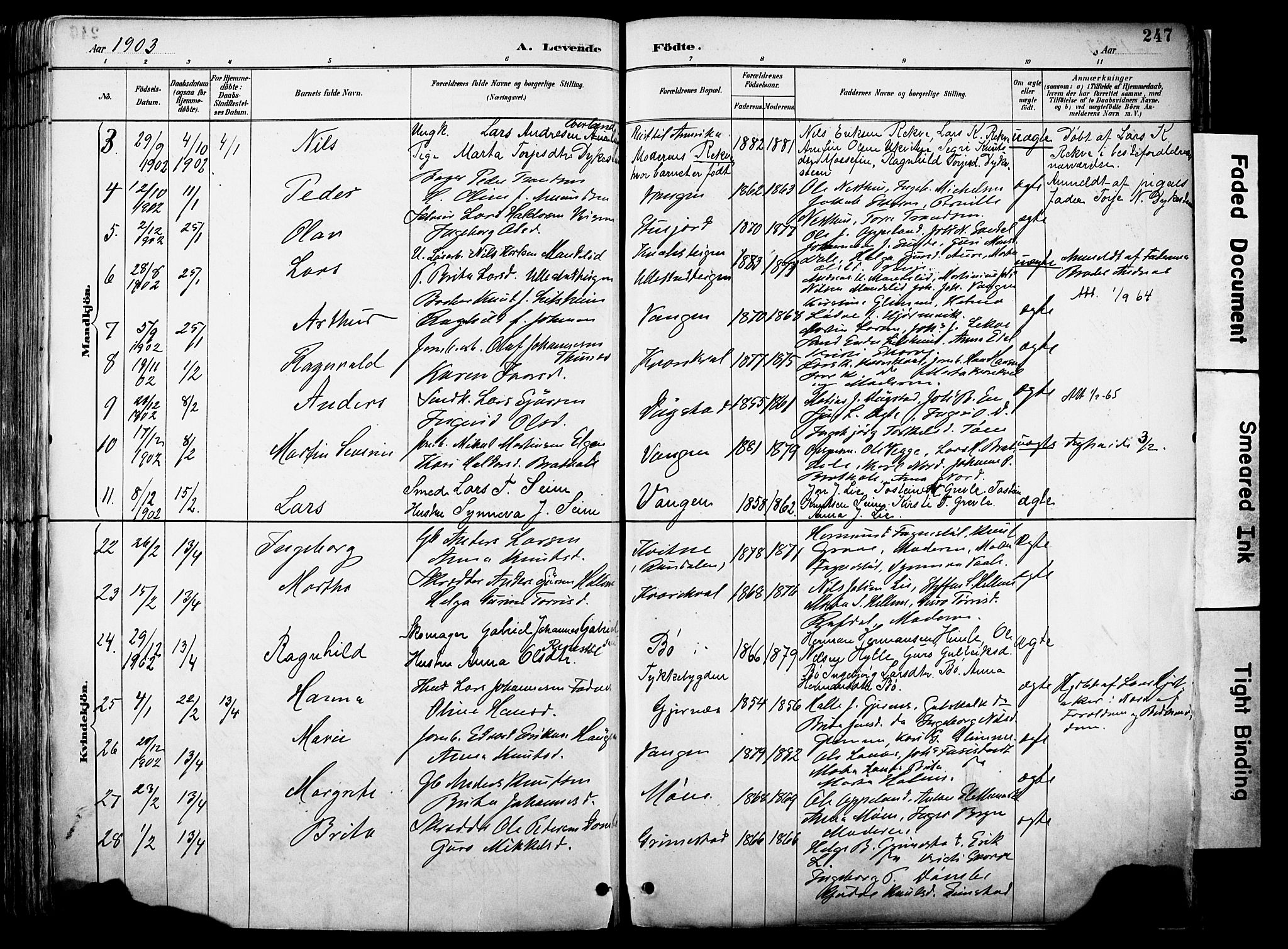 Voss sokneprestembete, SAB/A-79001/H/Haa: Parish register (official) no. A 21, 1887-1903, p. 247