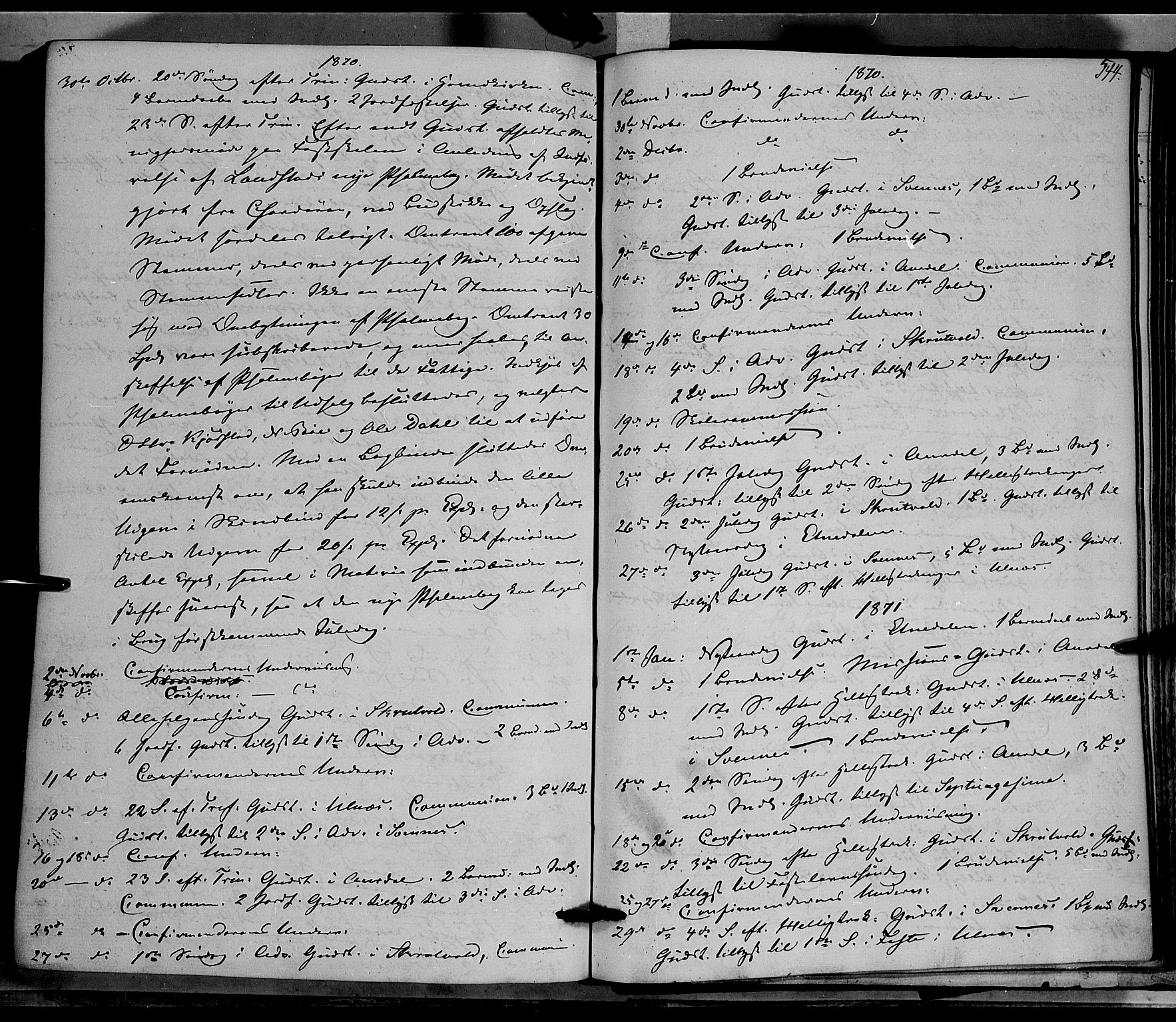 Nord-Aurdal prestekontor, AV/SAH-PREST-132/H/Ha/Haa/L0008: Parish register (official) no. 8, 1863-1875, p. 544