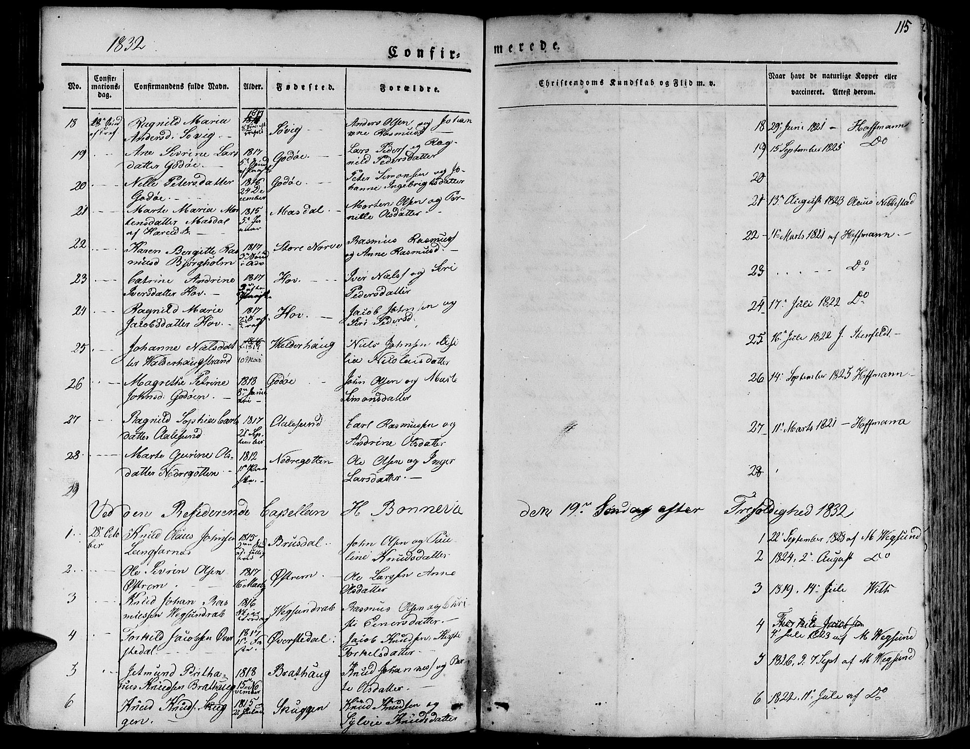 Ministerialprotokoller, klokkerbøker og fødselsregistre - Møre og Romsdal, AV/SAT-A-1454/528/L0395: Parish register (official) no. 528A06, 1828-1839, p. 116