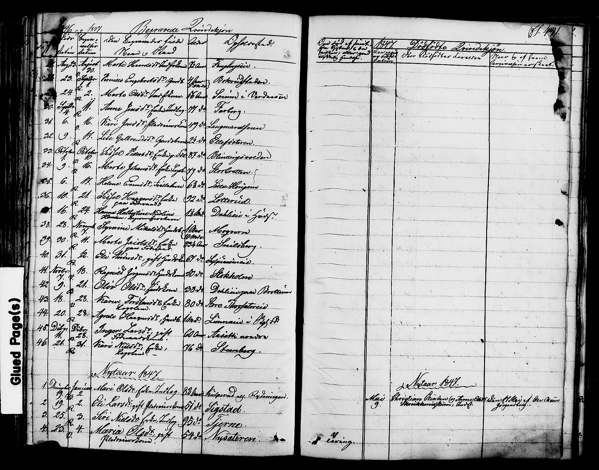 Ringsaker prestekontor, SAH/PREST-014/K/Ka/L0008: Parish register (official) no. 8, 1837-1850, p. 491