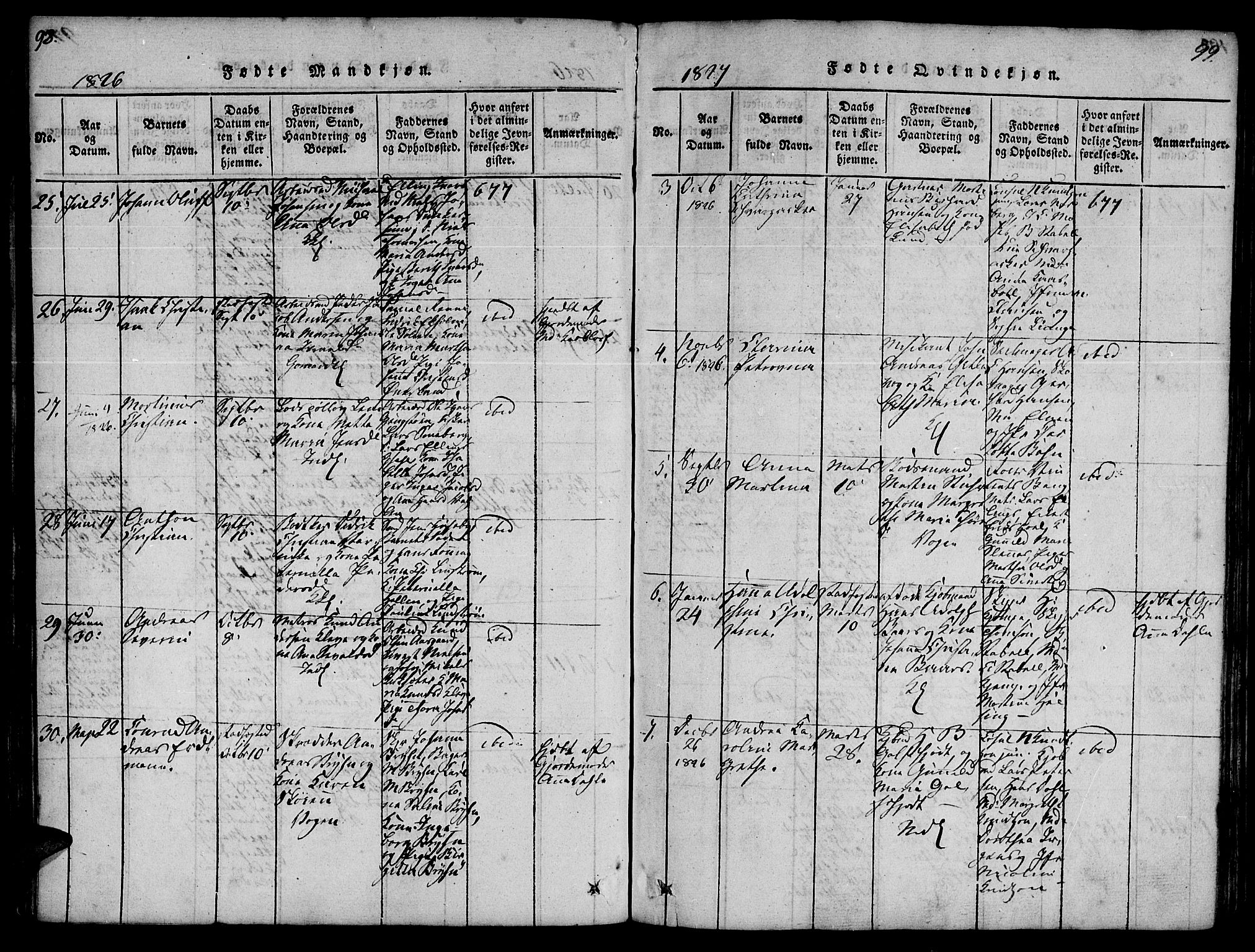 Ministerialprotokoller, klokkerbøker og fødselsregistre - Møre og Romsdal, AV/SAT-A-1454/572/L0842: Parish register (official) no. 572A05, 1819-1832, p. 98-99