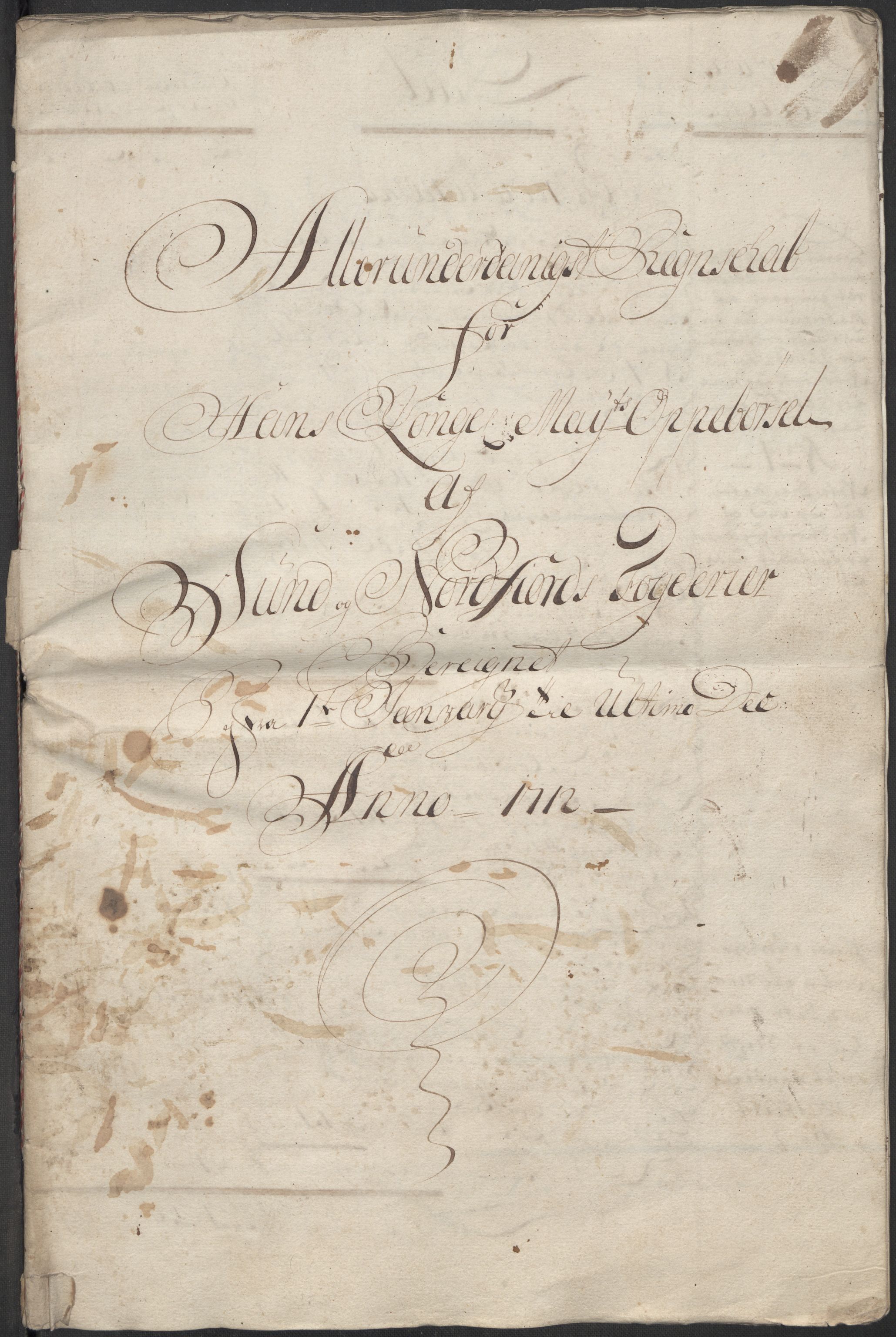 Rentekammeret inntil 1814, Reviderte regnskaper, Fogderegnskap, RA/EA-4092/R53/L3435: Fogderegnskap Sunn- og Nordfjord, 1712, p. 3