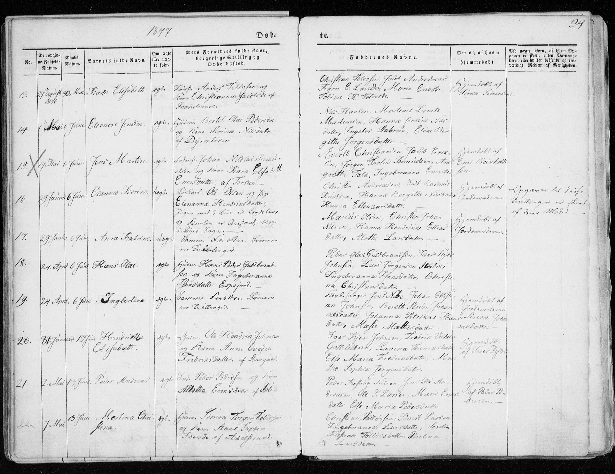 Tranøy sokneprestkontor, SATØ/S-1313/I/Ia/Iaa/L0006kirke: Parish register (official) no. 6, 1844-1855, p. 34
