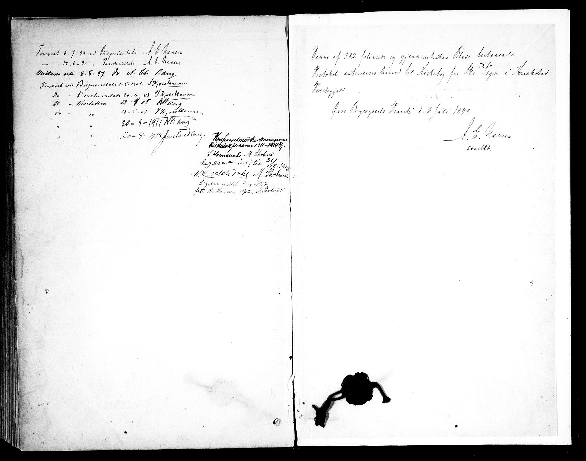 Kråkstad prestekontor Kirkebøker, SAO/A-10125a/F/Fb/L0002: Parish register (official) no. II 2, 1893-1917