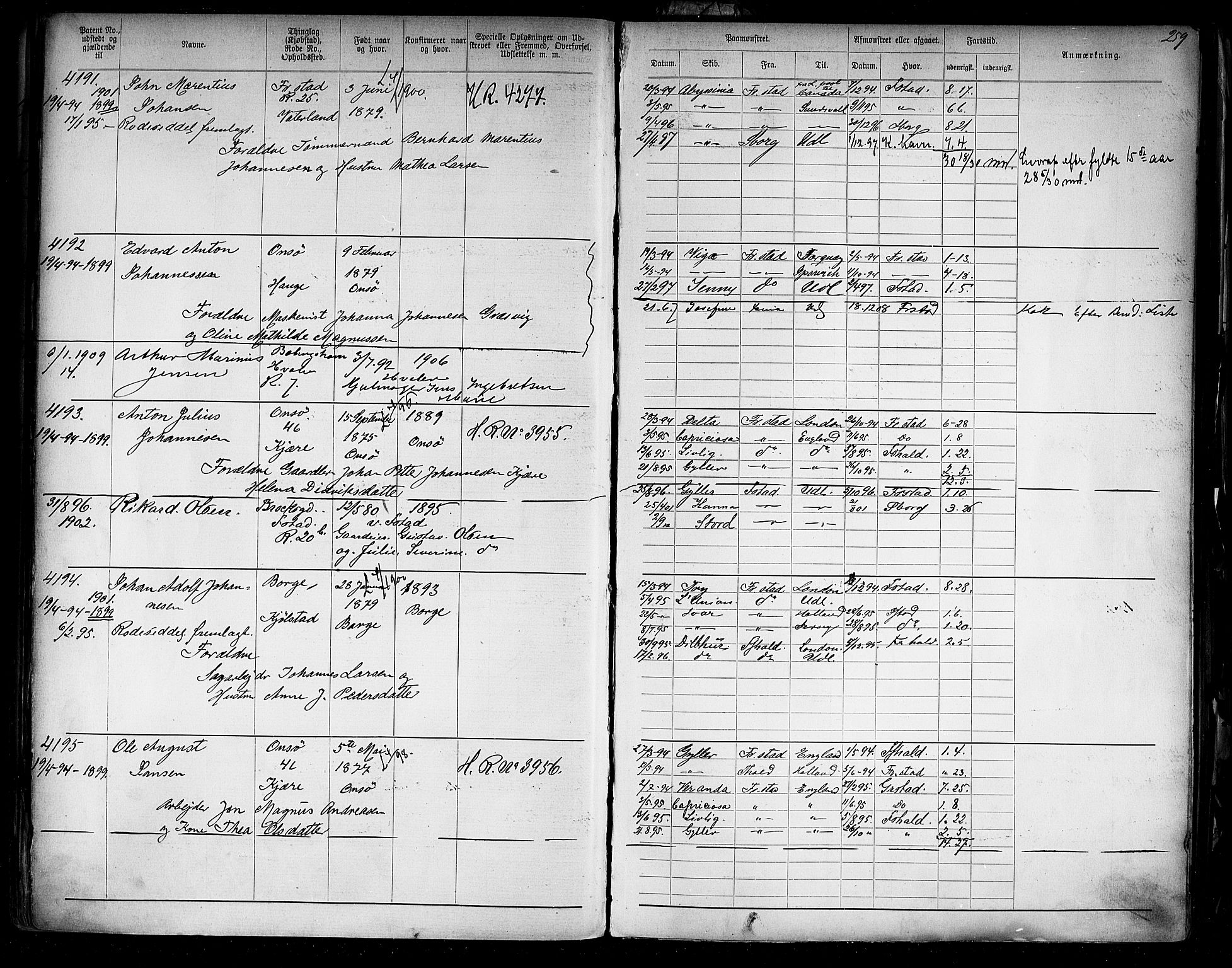 Fredrikstad mønstringskontor, AV/SAO-A-10569b/F/Fc/Fca/L0008: Annotasjonsrulle, 1898-1916, p. 41