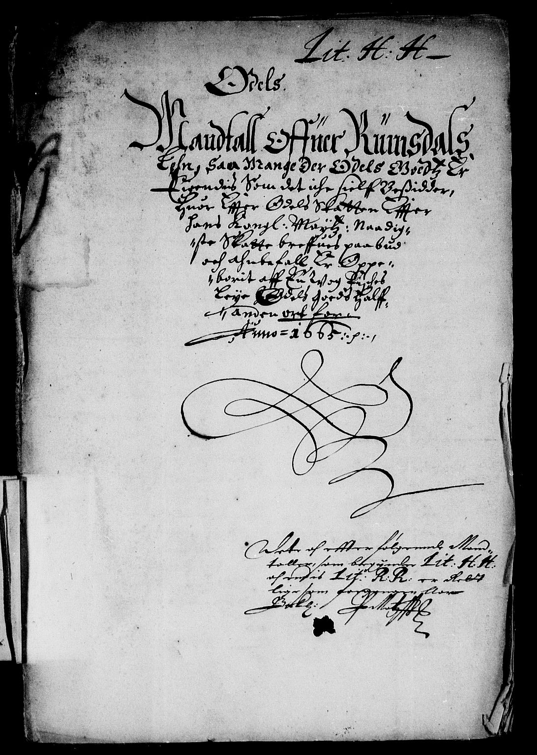 Rentekammeret inntil 1814, Reviderte regnskaper, Stiftamtstueregnskaper, Trondheim stiftamt og Nordland amt, RA/EA-6044/R/Rd/L0014: Trondheim stiftamt, 1665