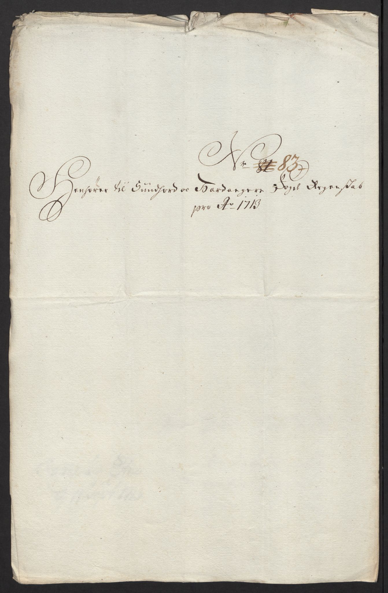 Rentekammeret inntil 1814, Reviderte regnskaper, Fogderegnskap, AV/RA-EA-4092/R48/L2989: Fogderegnskap Sunnhordland og Hardanger, 1713, p. 422