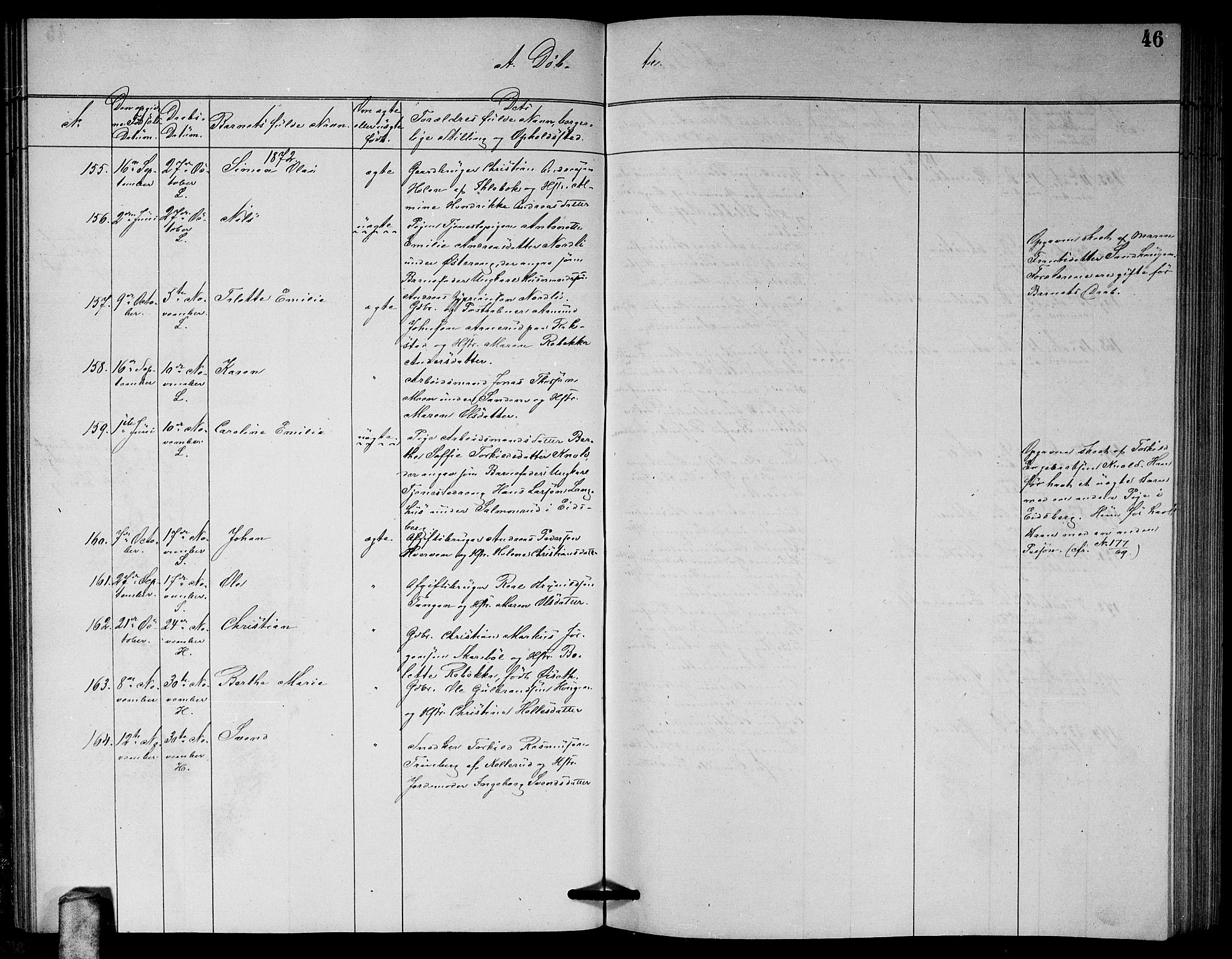 Høland prestekontor Kirkebøker, AV/SAO-A-10346a/G/Ga/L0006: Parish register (copy) no. I 6, 1869-1879, p. 46