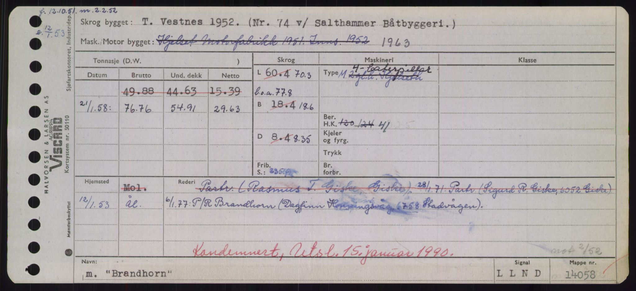 Sjøfartsdirektoratet med forløpere, Skipsmålingen, RA/S-1627/H/Hd/L0005: Fartøy, Br-Byg, p. 91