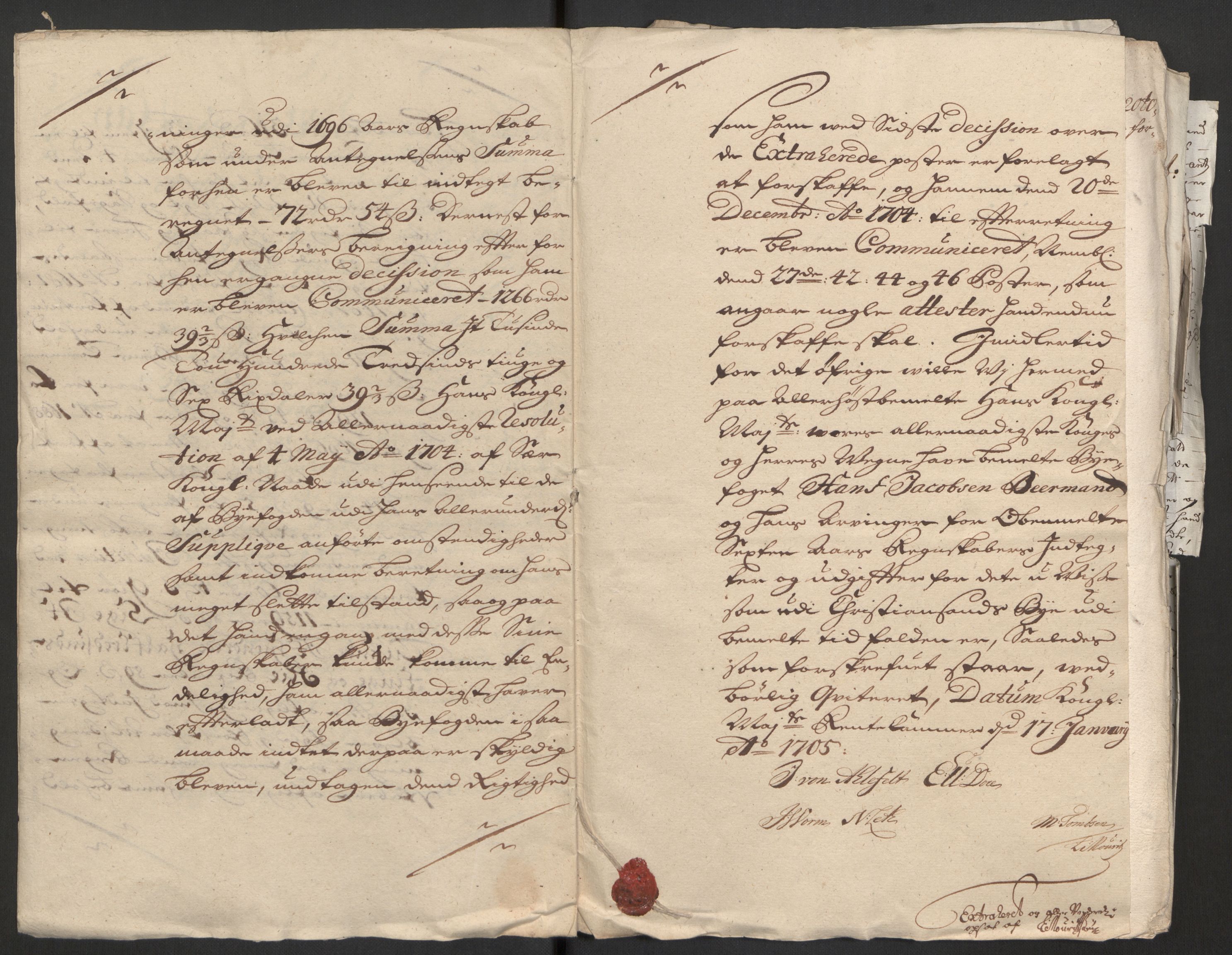 Rentekammeret inntil 1814, Reviderte regnskaper, Byregnskaper, AV/RA-EA-4066/R/Rm/L0285: [M18] Sikt og sakefall, 1681-1718, p. 271
