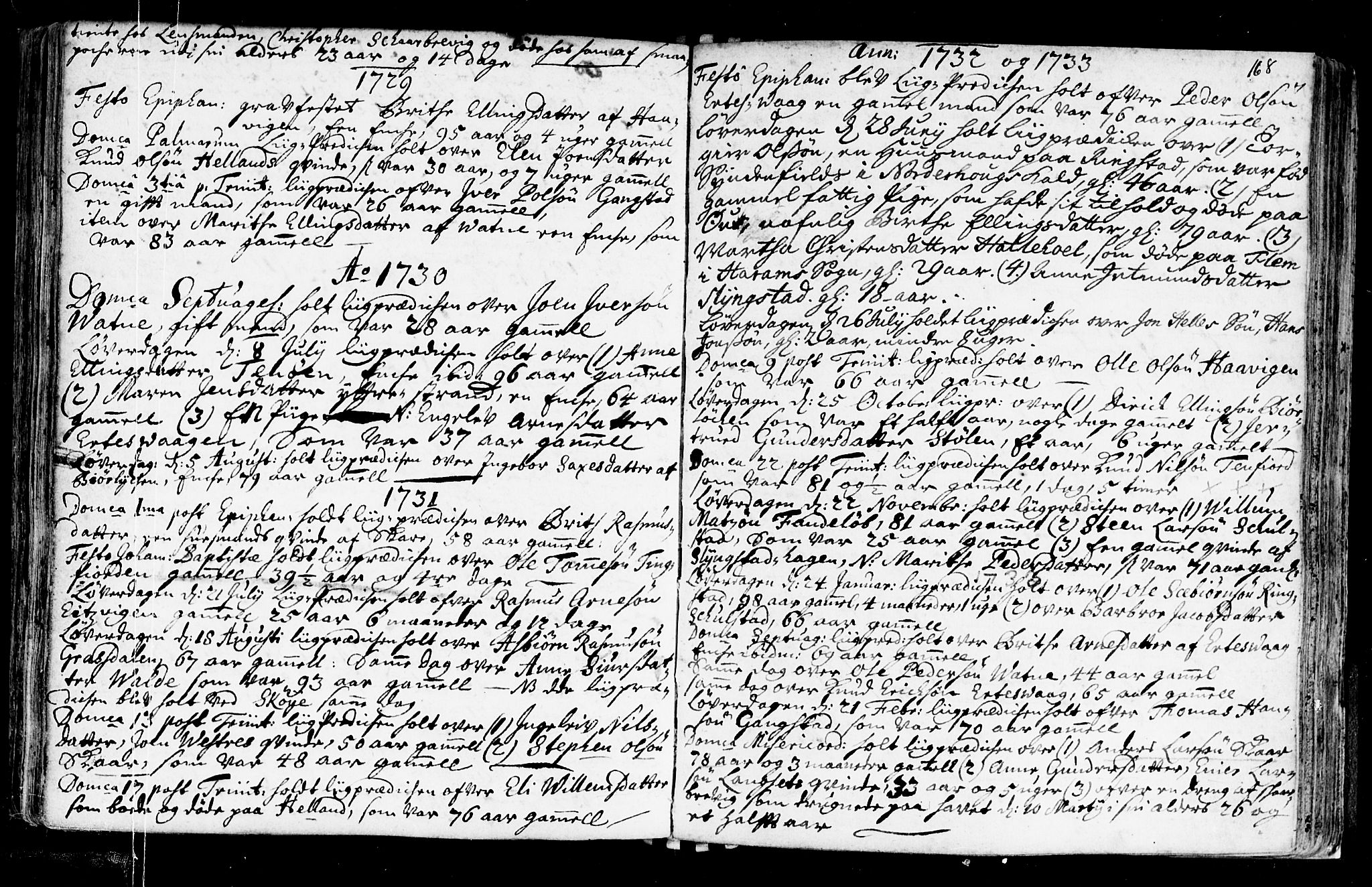 Ministerialprotokoller, klokkerbøker og fødselsregistre - Møre og Romsdal, AV/SAT-A-1454/525/L0371: Parish register (official) no. 525A01, 1699-1777, p. 168
