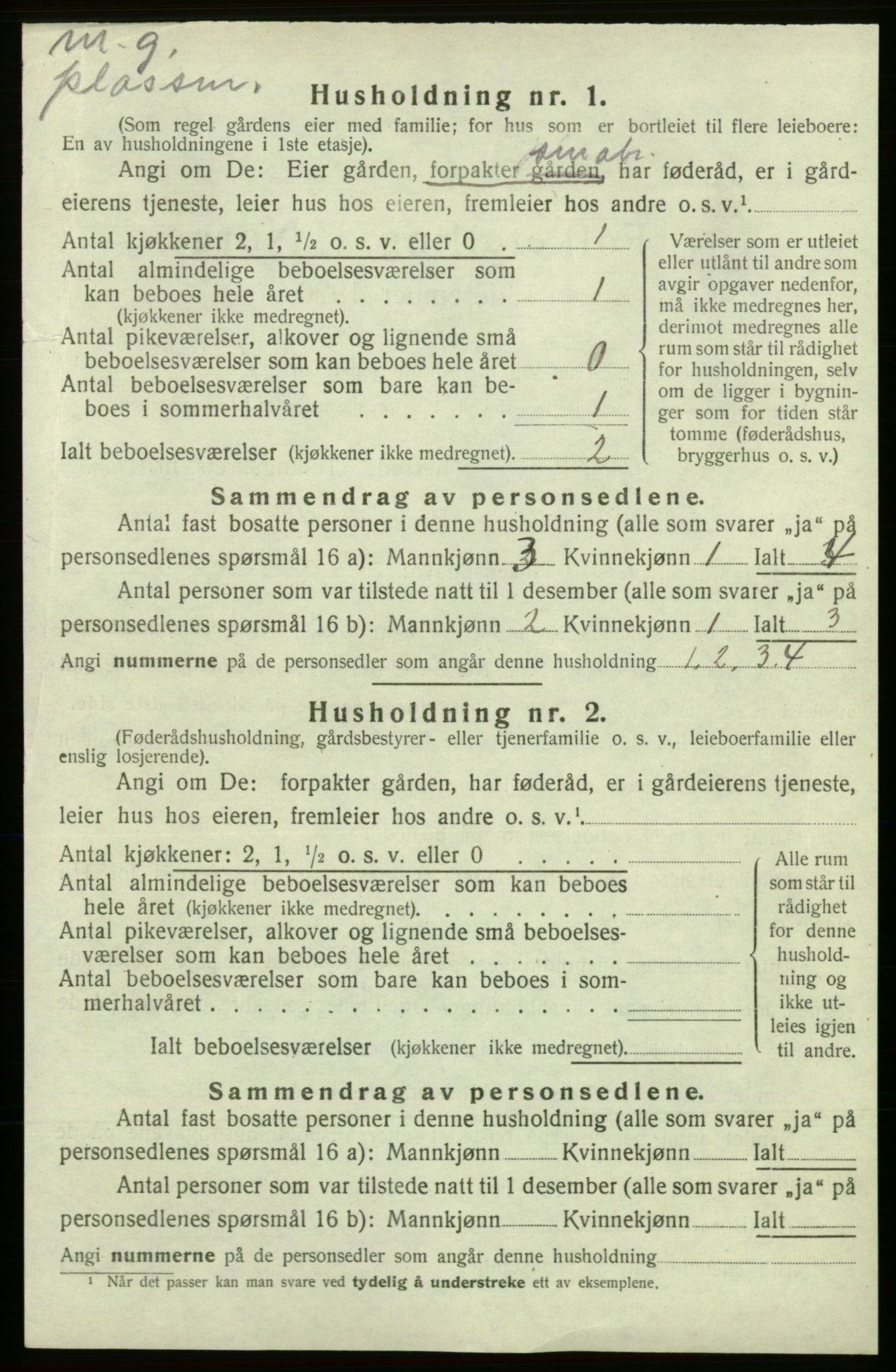 SAB, 1920 census for Kvinnherad, 1920, p. 990