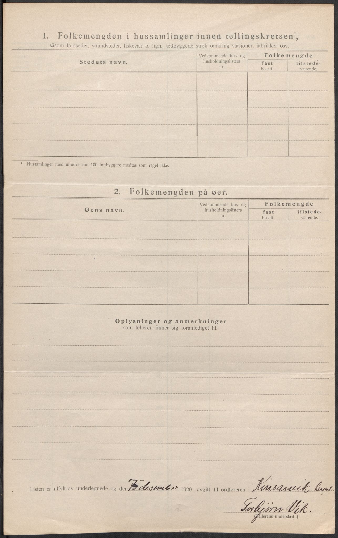 SAB, 1920 census for Kinsarvik, 1920, p. 22