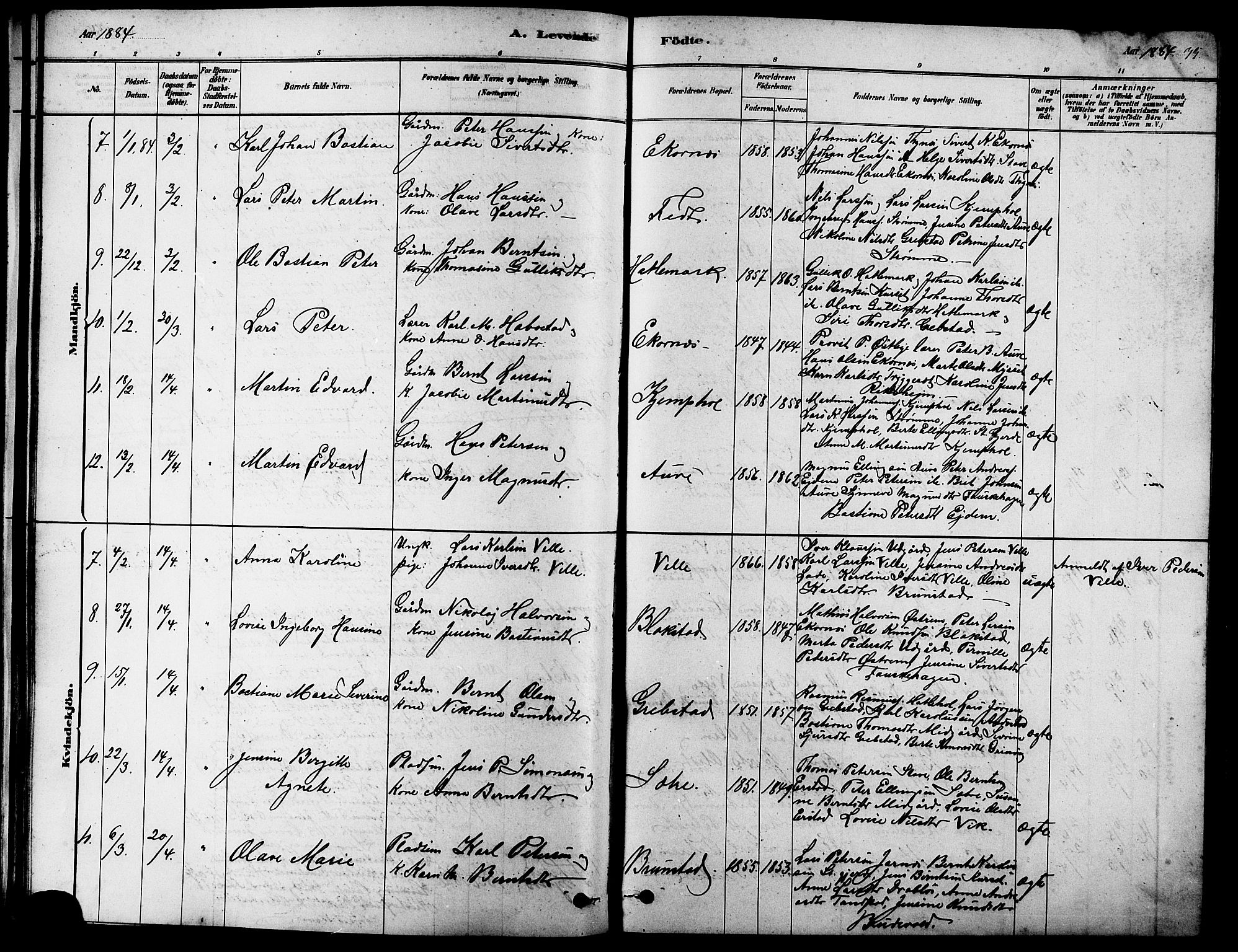 Ministerialprotokoller, klokkerbøker og fødselsregistre - Møre og Romsdal, SAT/A-1454/523/L0339: Parish register (copy) no. 523C02, 1878-1891, p. 33