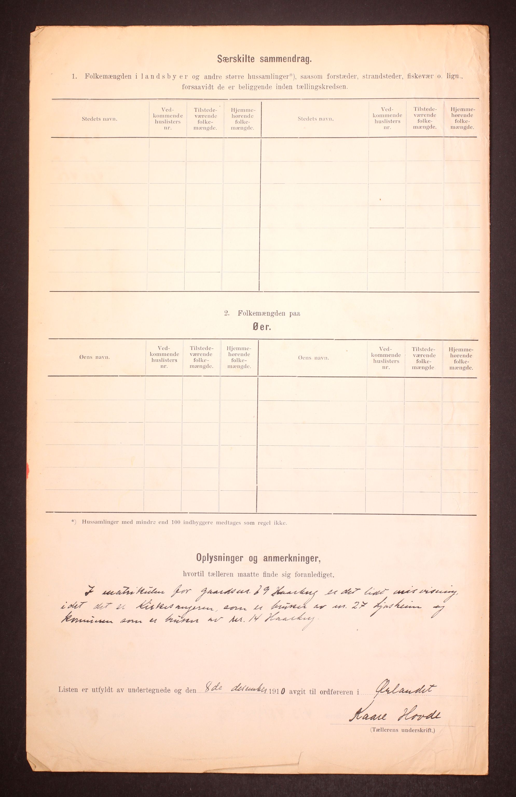 RA, 1910 census for Ørland, 1910, p. 18