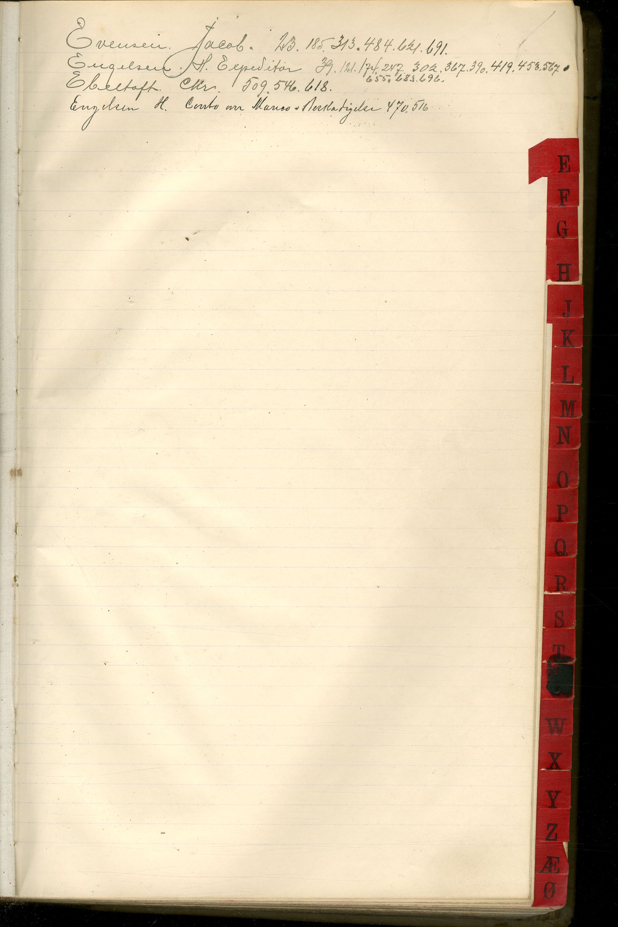 Brodtkorb handel A/S, VAMU/A-0001/R/Rb/L0007: Hovedbok for innenbys debitorer Litr U, 1912-1916
