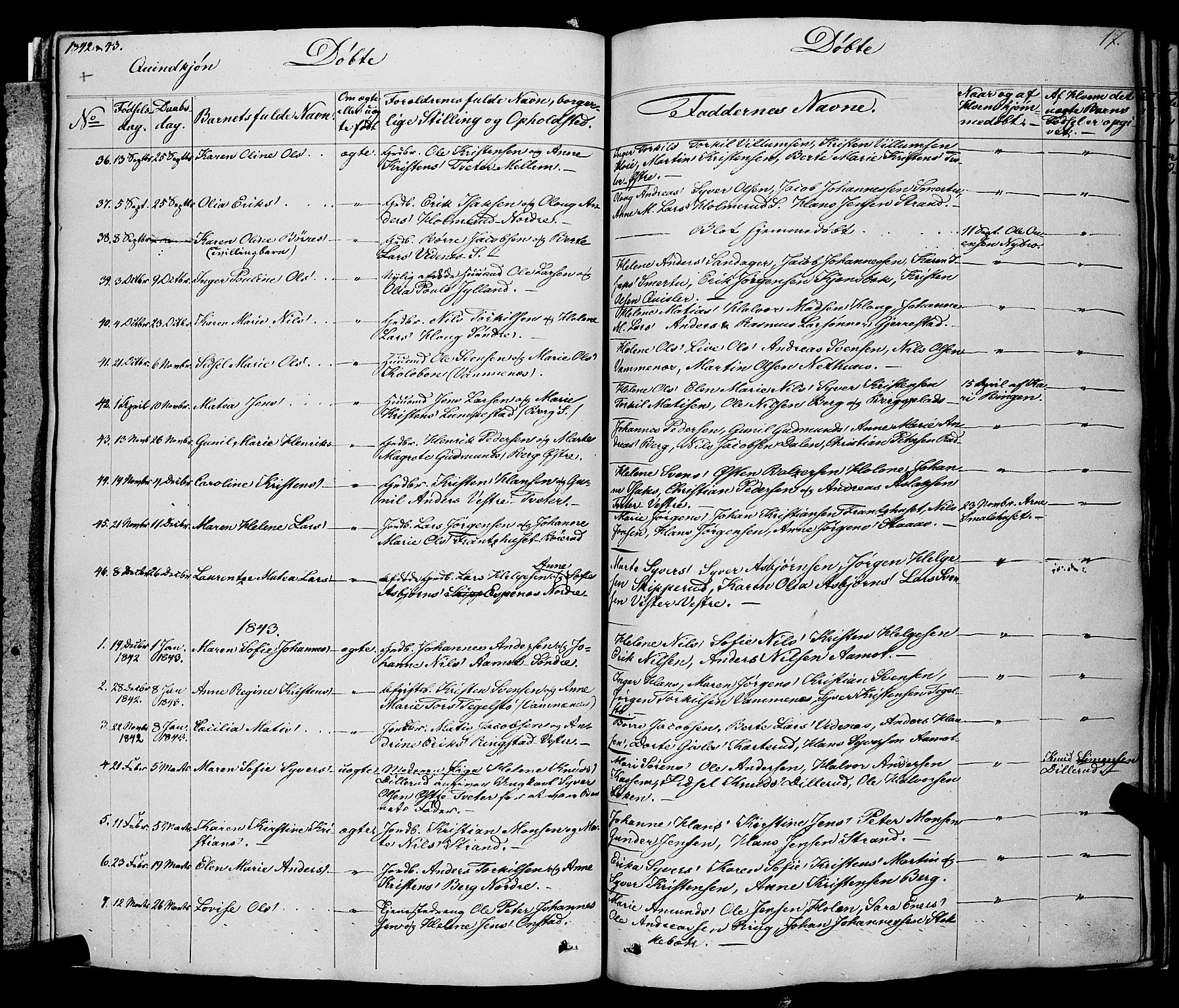 Skiptvet prestekontor Kirkebøker, AV/SAO-A-20009/F/Fa/L0006: Parish register (official) no. 6, 1839-1860, p. 17