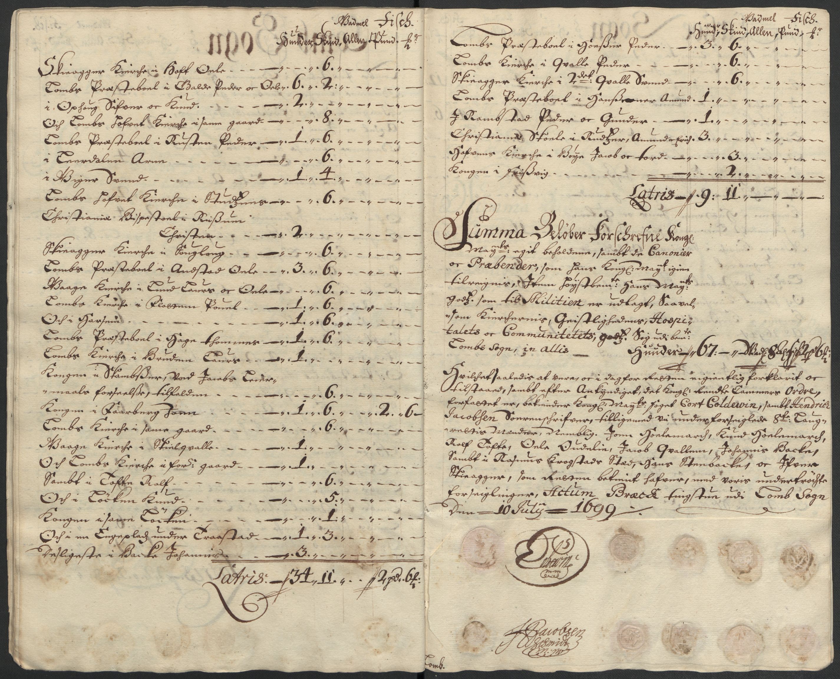 Rentekammeret inntil 1814, Reviderte regnskaper, Fogderegnskap, AV/RA-EA-4092/R17/L1172: Fogderegnskap Gudbrandsdal, 1699, p. 234