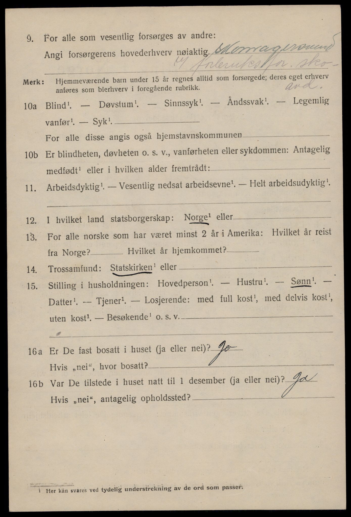 SAST, 1920 census for Stavanger, 1920, p. 44801