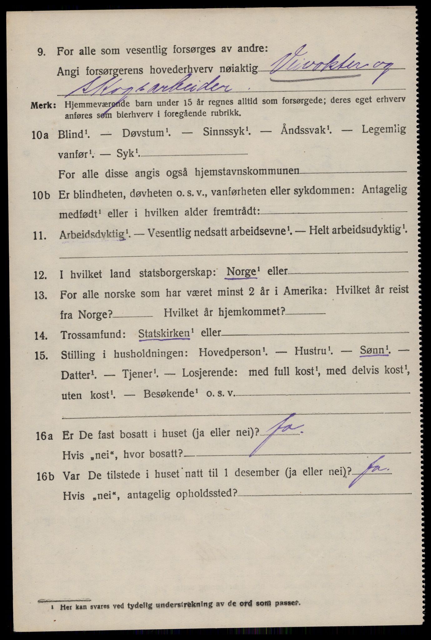 SAKO, 1920 census for Fyresdal, 1920, p. 968