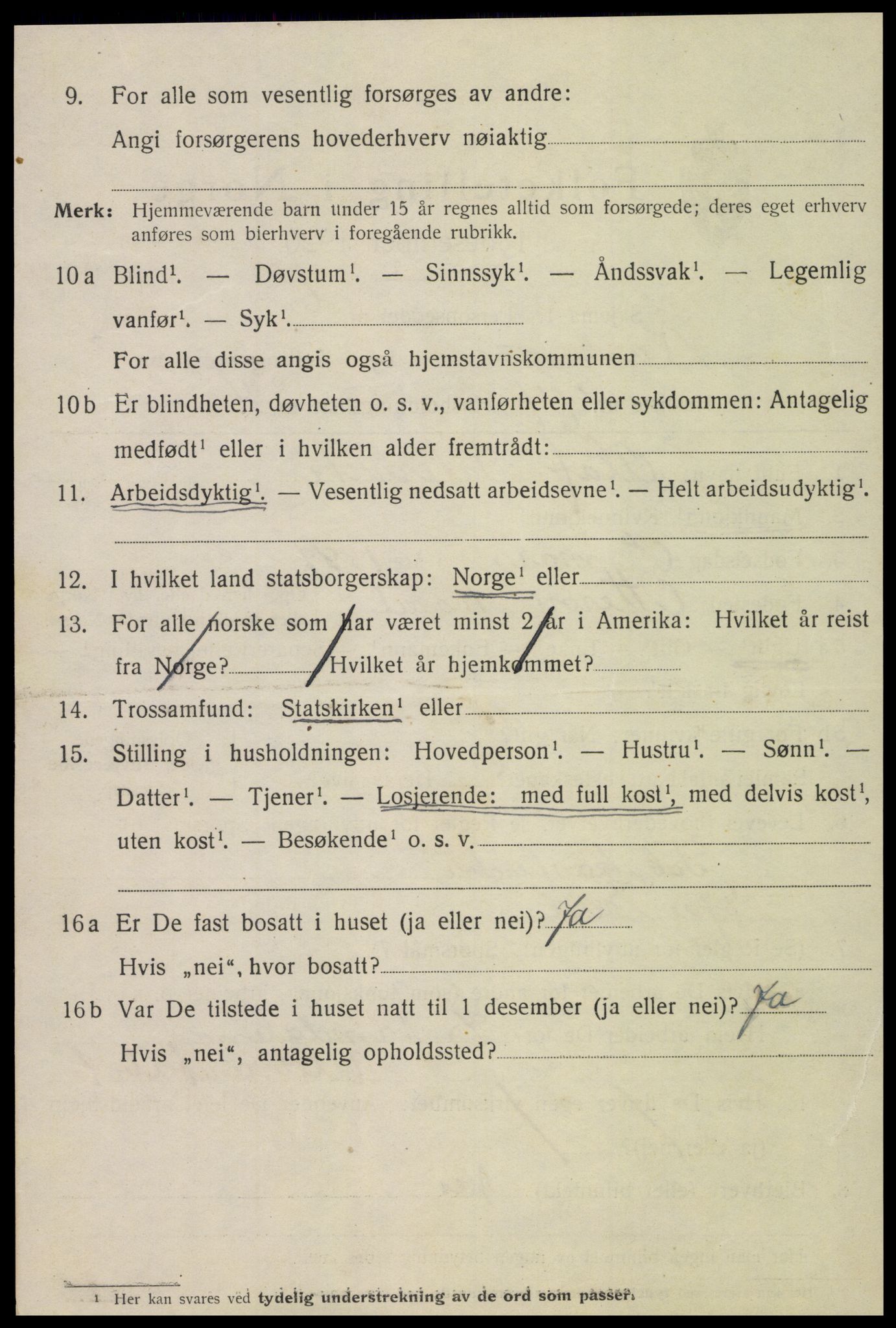SAT, 1920 census for Namsos, 1920, p. 4832