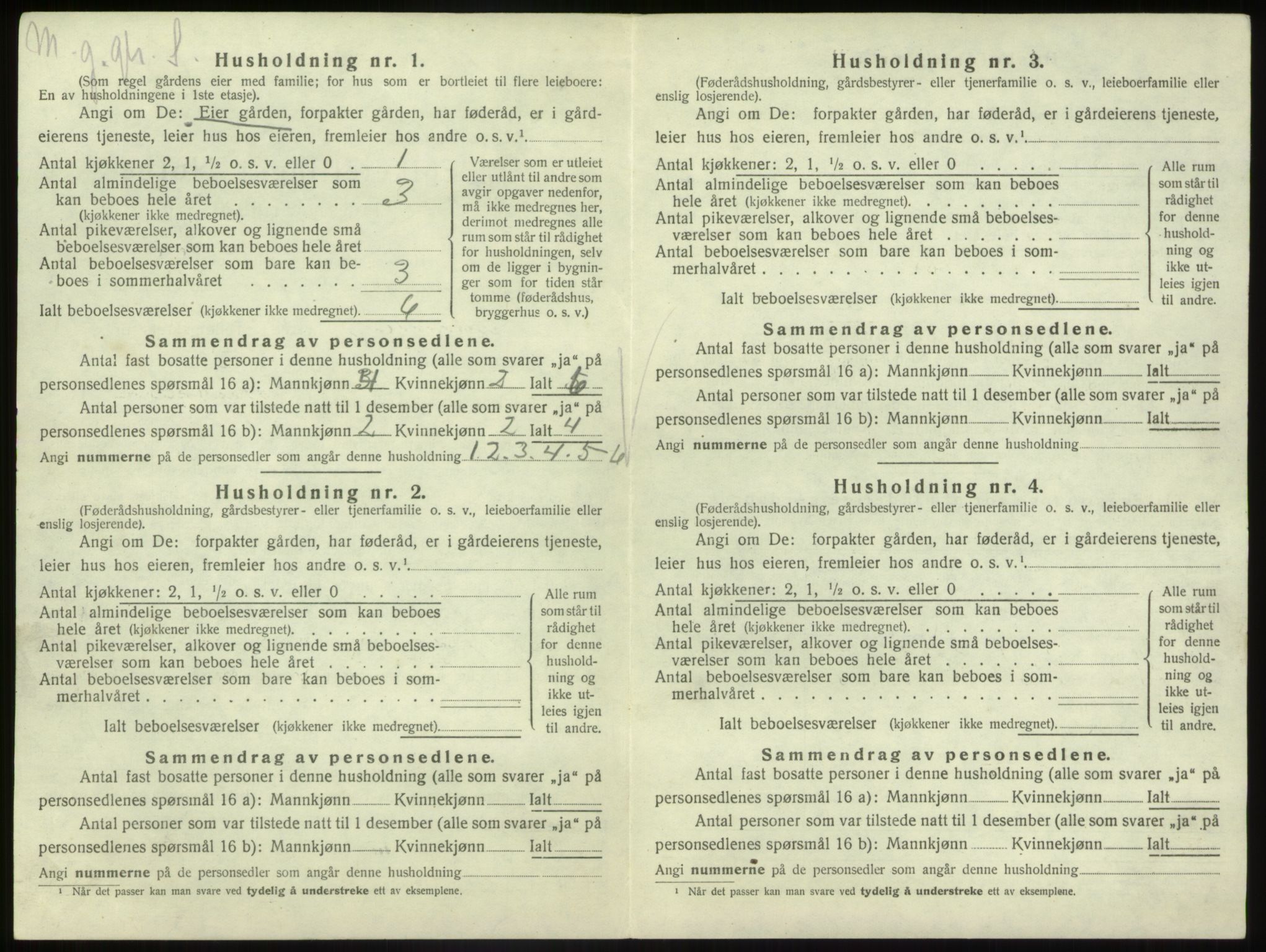 SAB, 1920 census for Gaular, 1920, p. 470