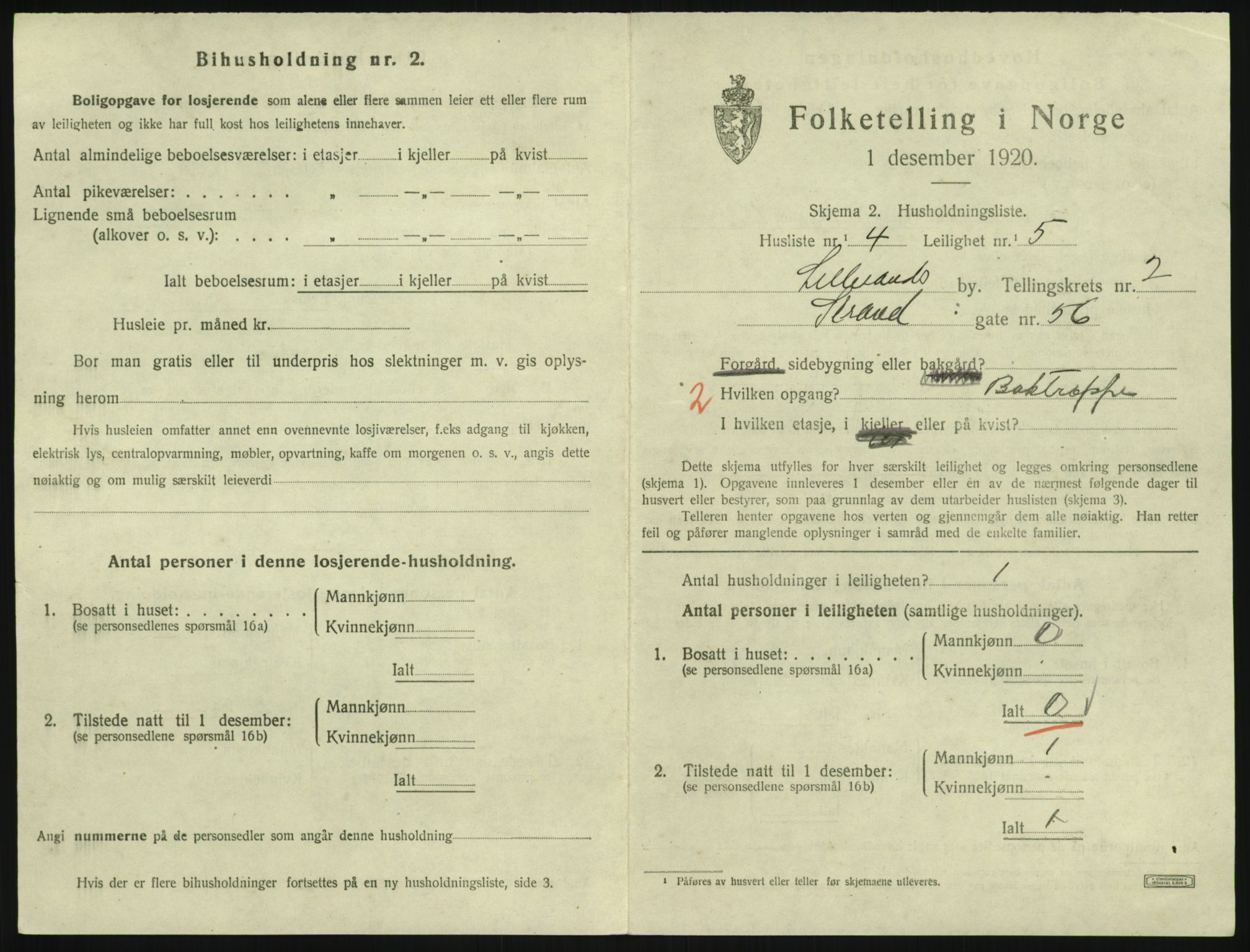 SAK, 1920 census for Lillesand, 1920, p. 793