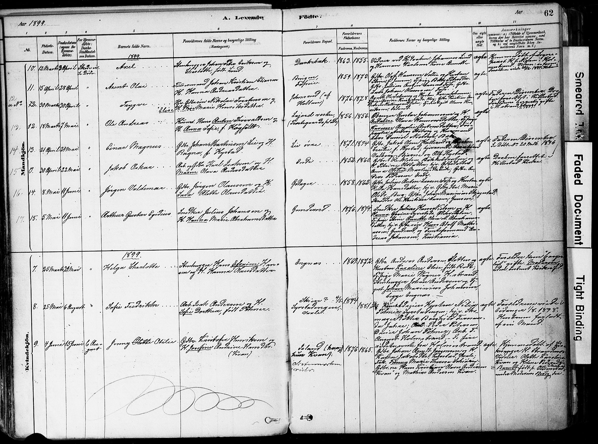 Botne kirkebøker, AV/SAKO-A-340/F/Fa/L0007: Parish register (official) no. I 7, 1878-1910, p. 62