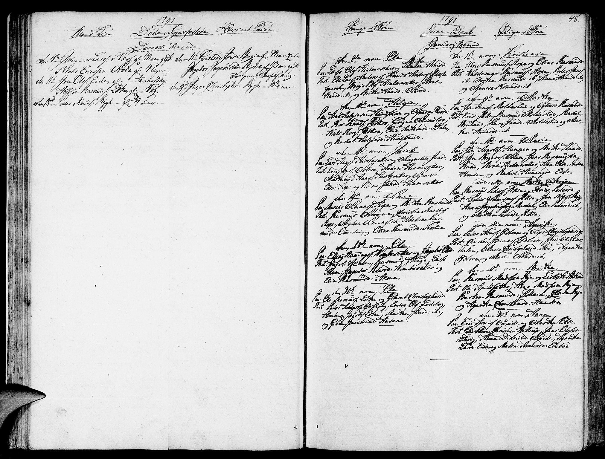 Gloppen sokneprestembete, SAB/A-80101/H/Haa/Haaa/L0005: Parish register (official) no. A 5, 1785-1815, p. 48