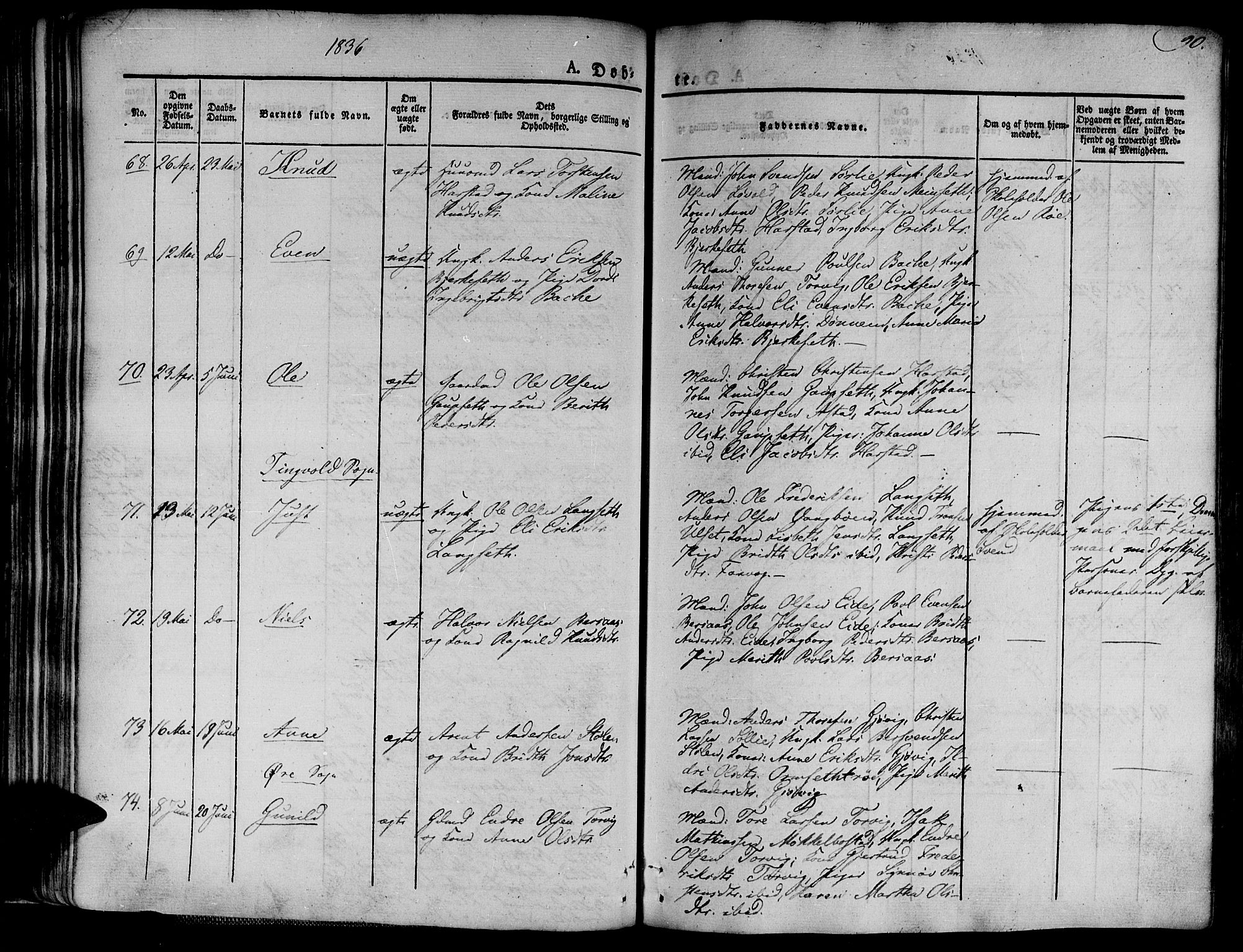 Ministerialprotokoller, klokkerbøker og fødselsregistre - Møre og Romsdal, AV/SAT-A-1454/586/L0983: Parish register (official) no. 586A09, 1829-1843, p. 90