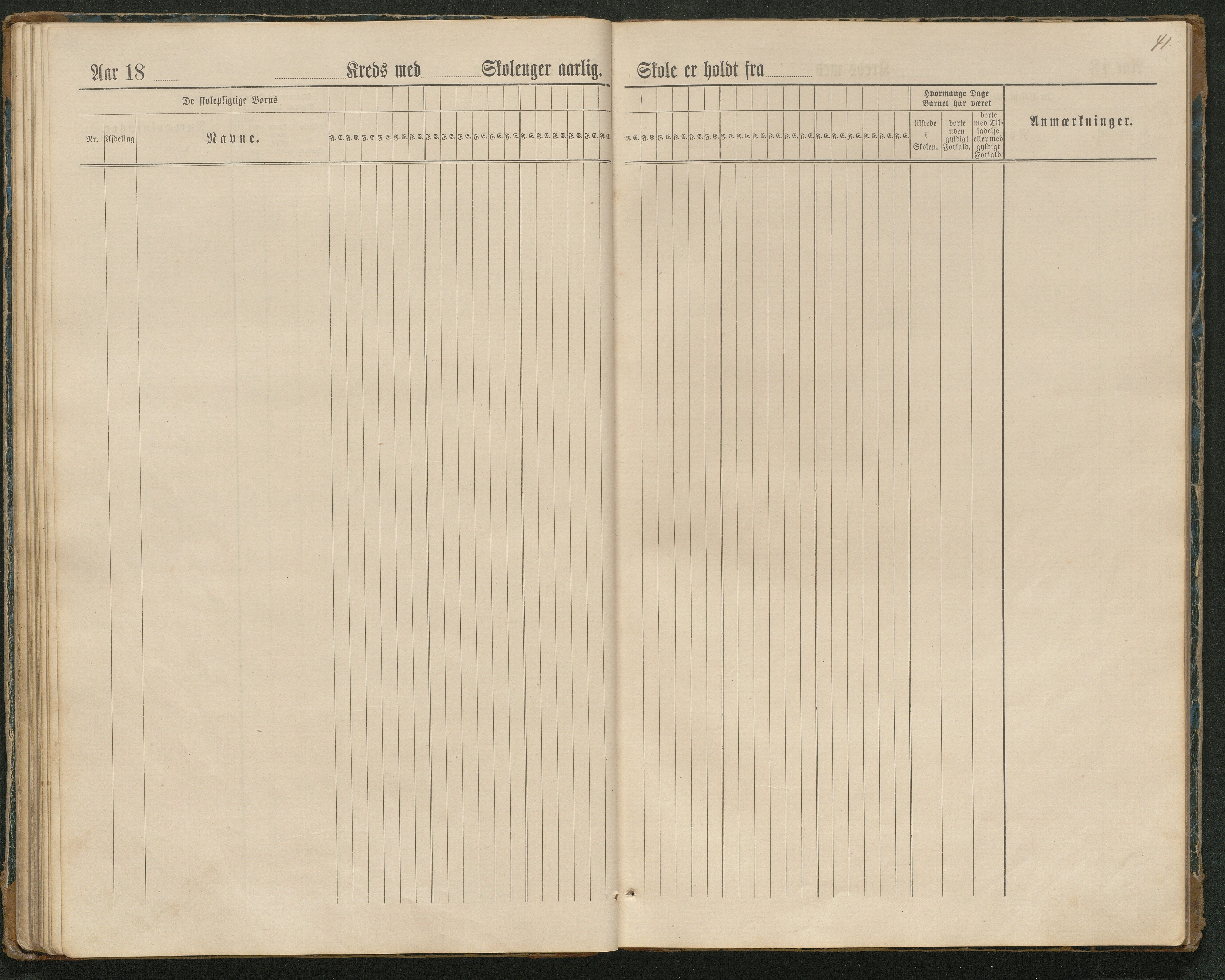 Hornnes kommune, Tønnesvold, Abusland skolekretser, AAKS/KA0936-550g/F1/L0003: Dagbok Abusland, Tønnesland, 1884-1900, p. 41