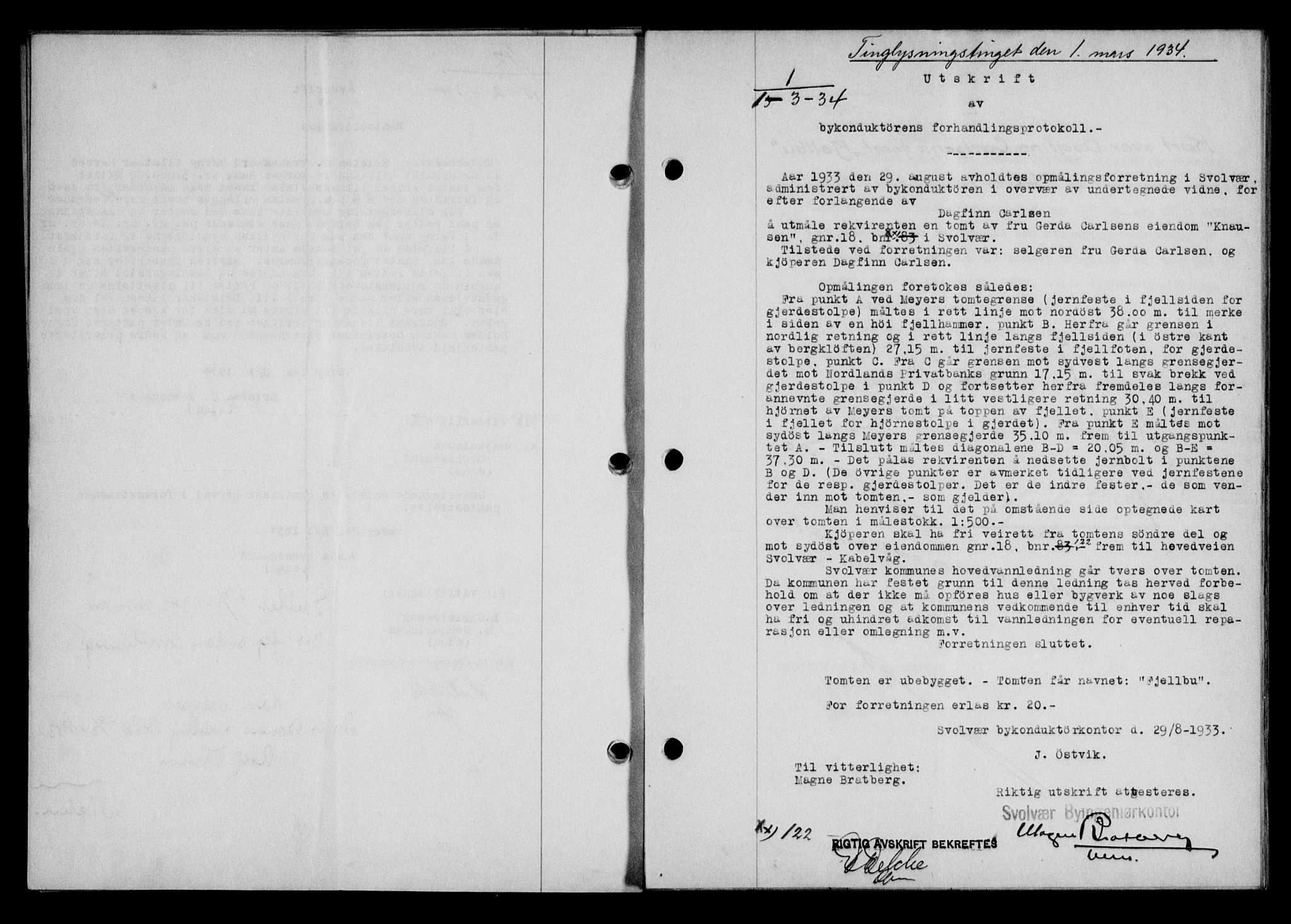 Lofoten sorenskriveri, SAT/A-0017/1/2/2C/L0029b: Mortgage book no. 29b, 1934-1934, Deed date: 01.03.1934