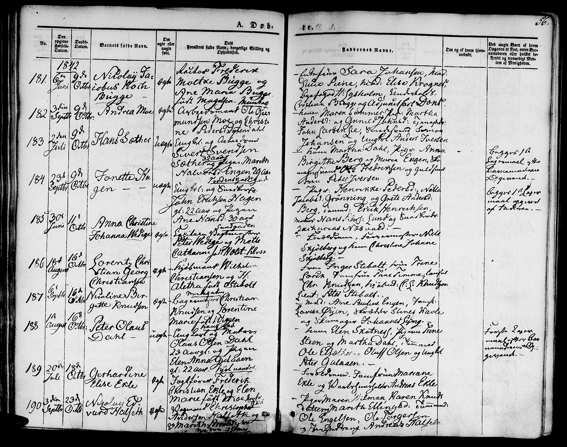Ministerialprotokoller, klokkerbøker og fødselsregistre - Sør-Trøndelag, AV/SAT-A-1456/601/L0048: Parish register (official) no. 601A16, 1840-1847, p. 56